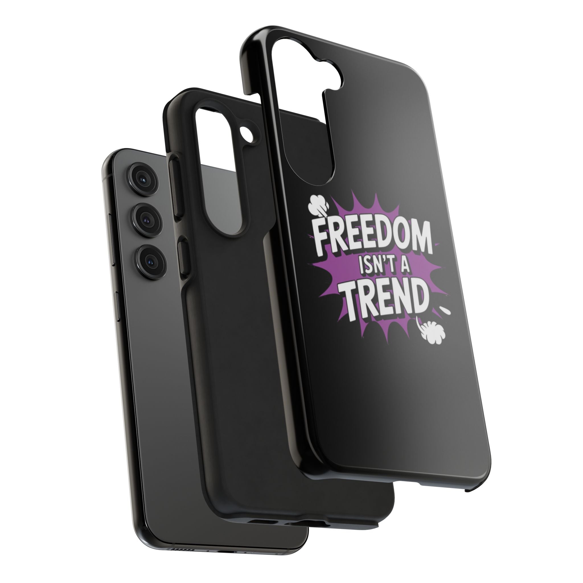 Freedom Isnt a Trend Phone Case | Conservative iPhone & Samsung Cover | Anti-Woke Comic Style Case | Republican Free Speech Accessory