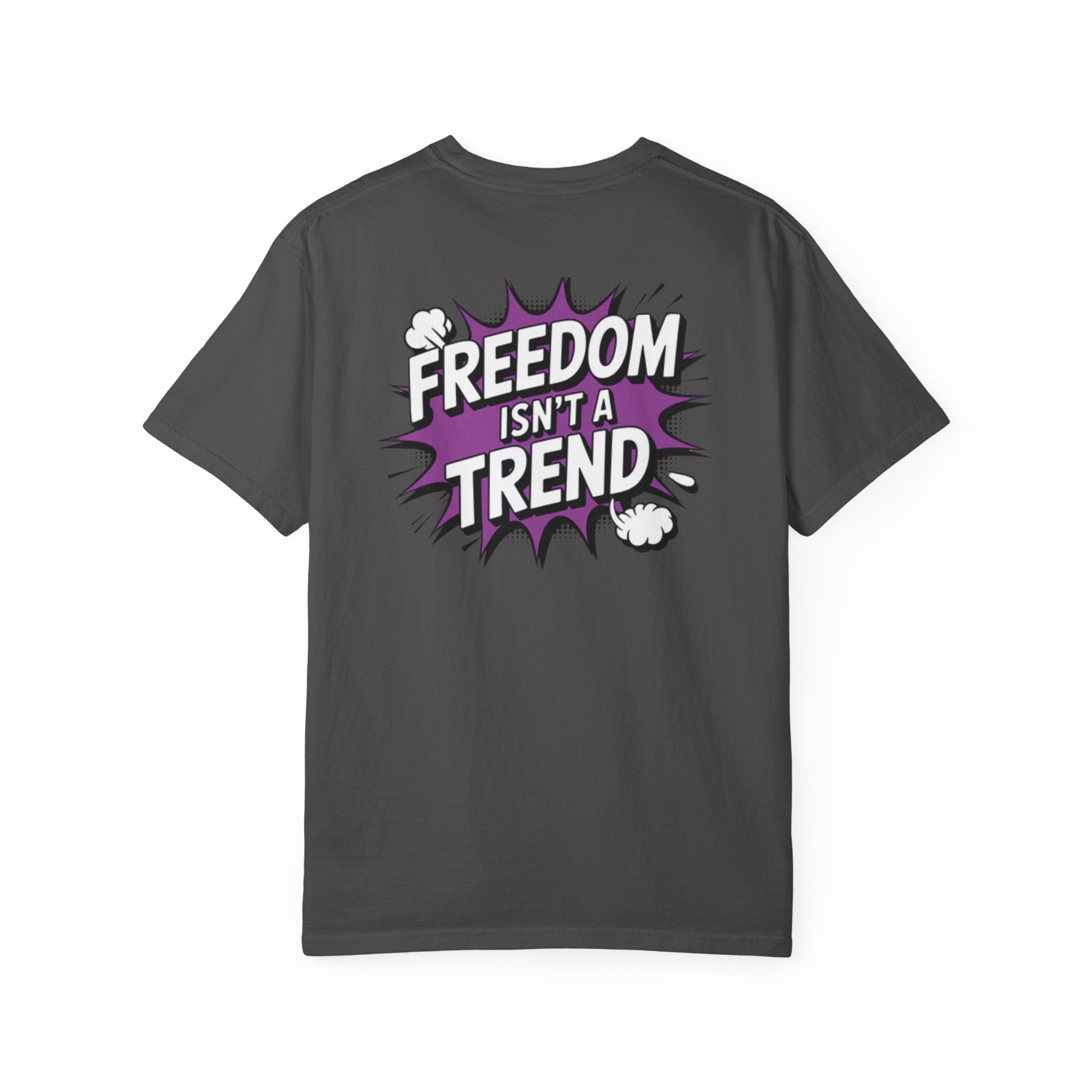Freedom Isnt a Trend T-Shirt | Retro Comic Speech Bubble Tee | Conservative Freedom Shirt | Anti-Woke Graphic Top for Men & Women