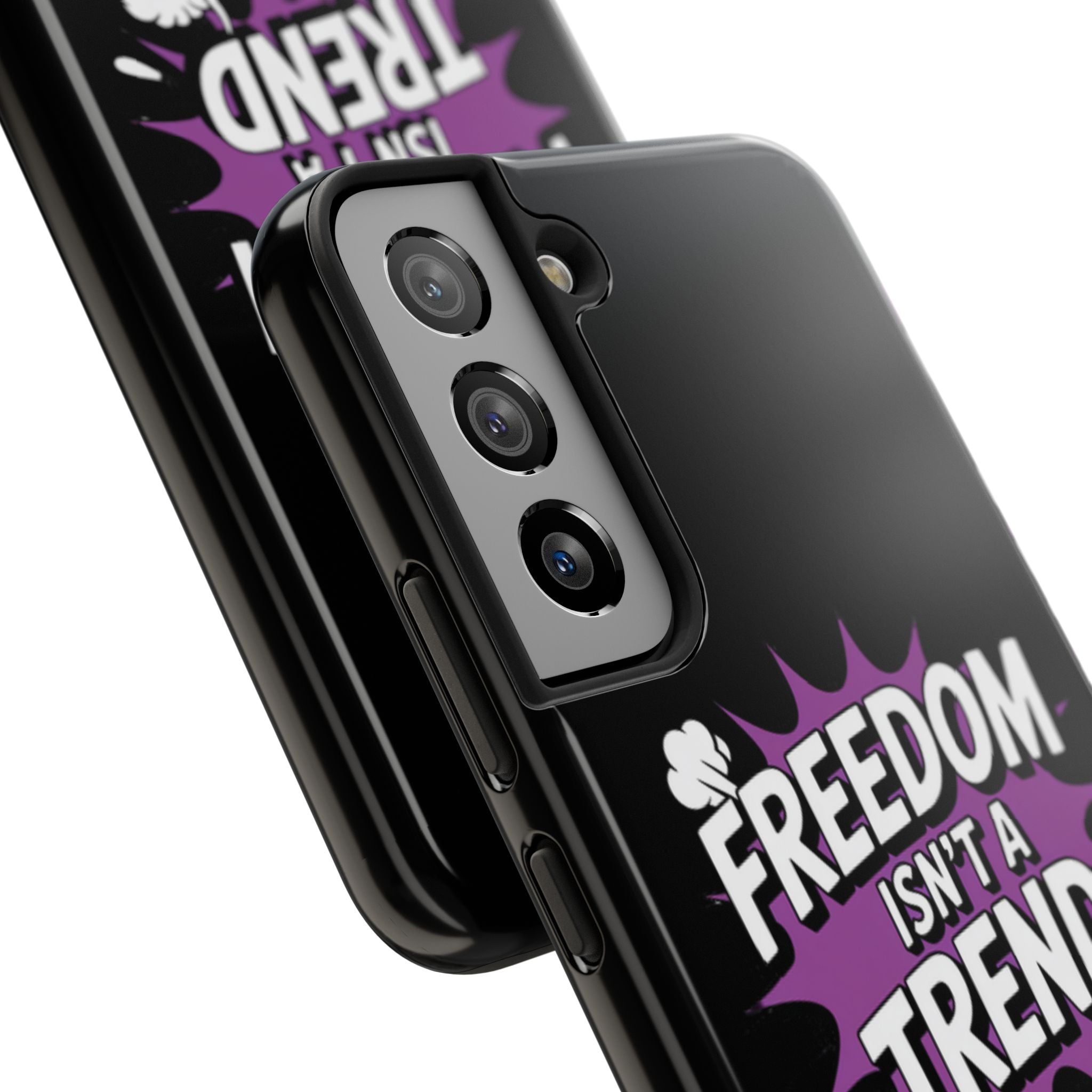 Freedom Isnt a Trend Phone Case | Conservative iPhone & Samsung Cover | Anti-Woke Comic Style Case | Republican Free Speech Accessory