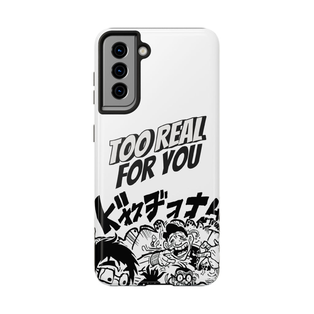 Too Real For You graphic phone case | Manga comic black white iPhone case