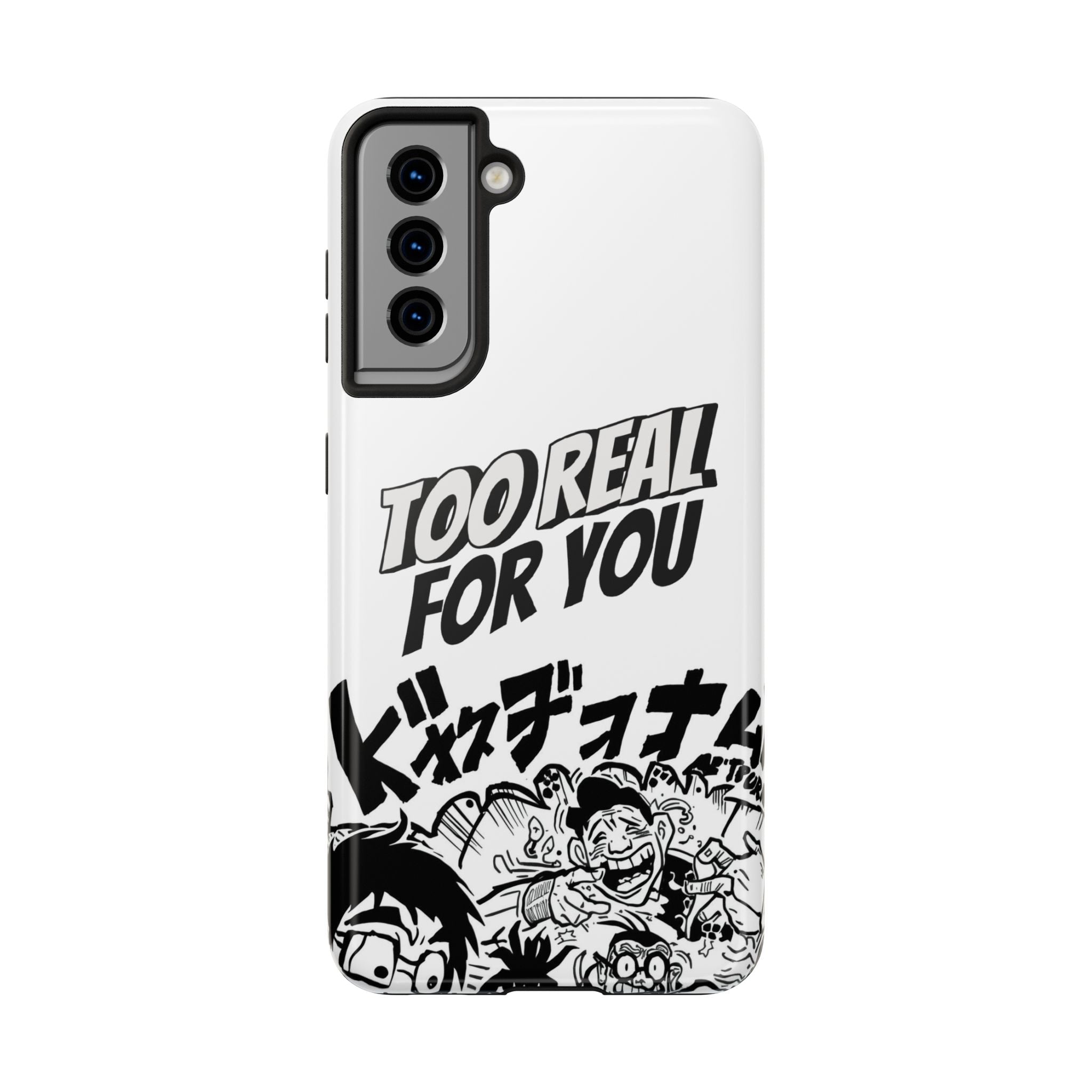 Too Real For You graphic phone case | Manga comic black white iPhone case