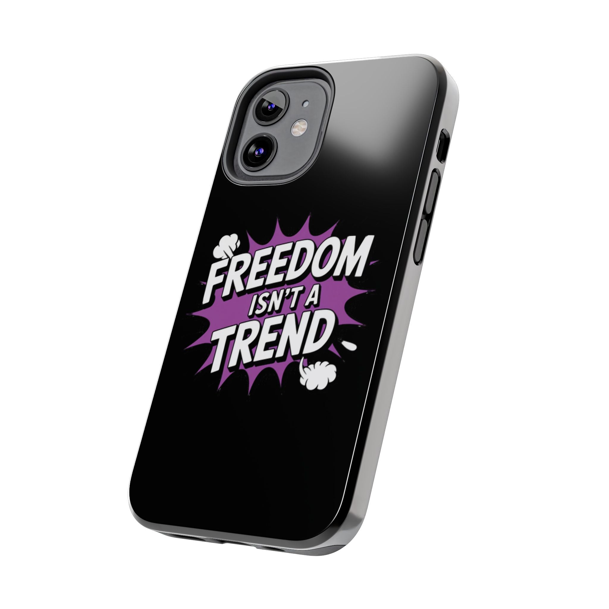 Freedom Isnt a Trend Phone Case | Conservative iPhone & Samsung Cover | Anti-Woke Comic Style Case | Republican Free Speech Accessory