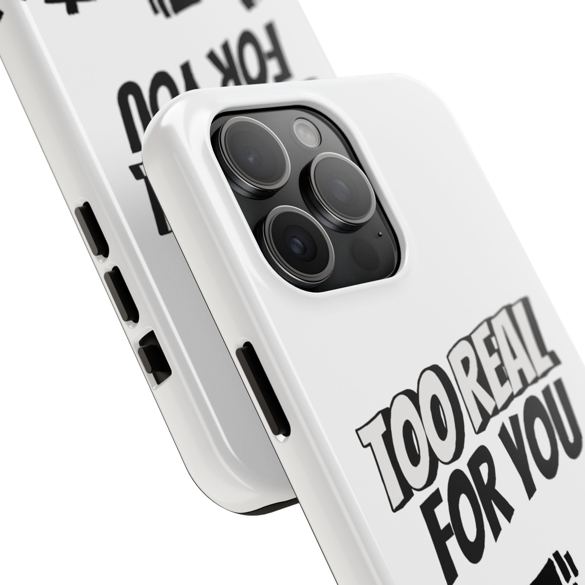 Too Real For You graphic phone case | Manga comic black white iPhone case