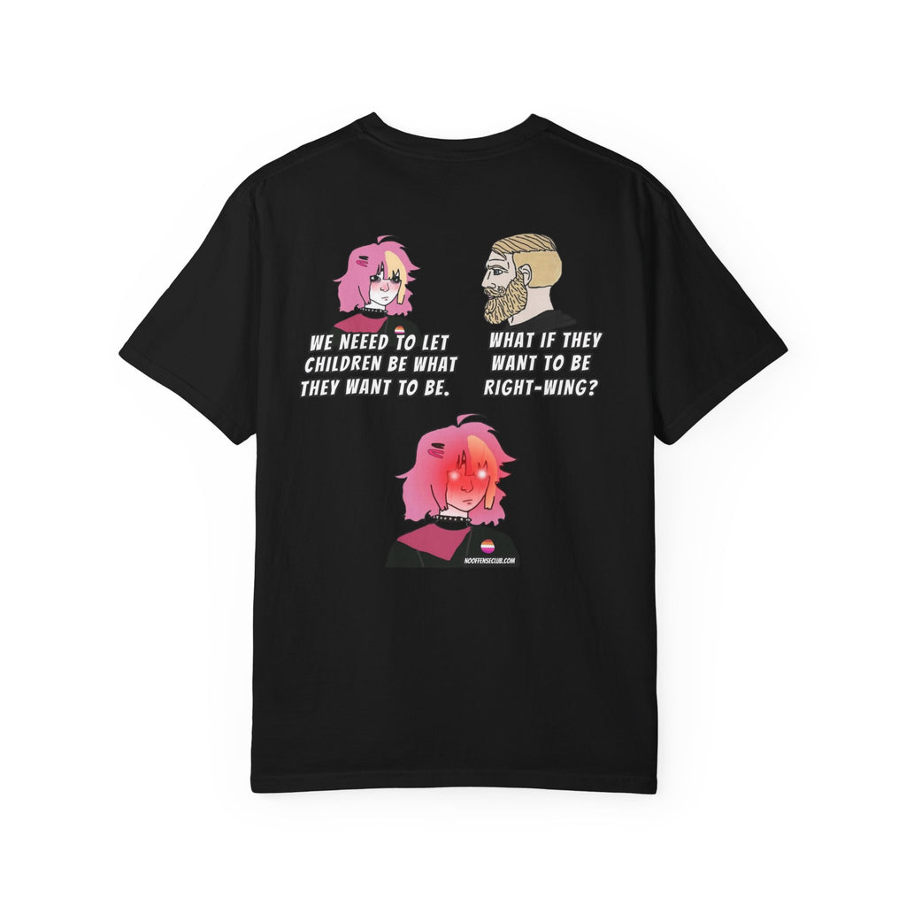 Pink-Haired Anime Panel Shirt |T-Shirt, Comic Art Back Print