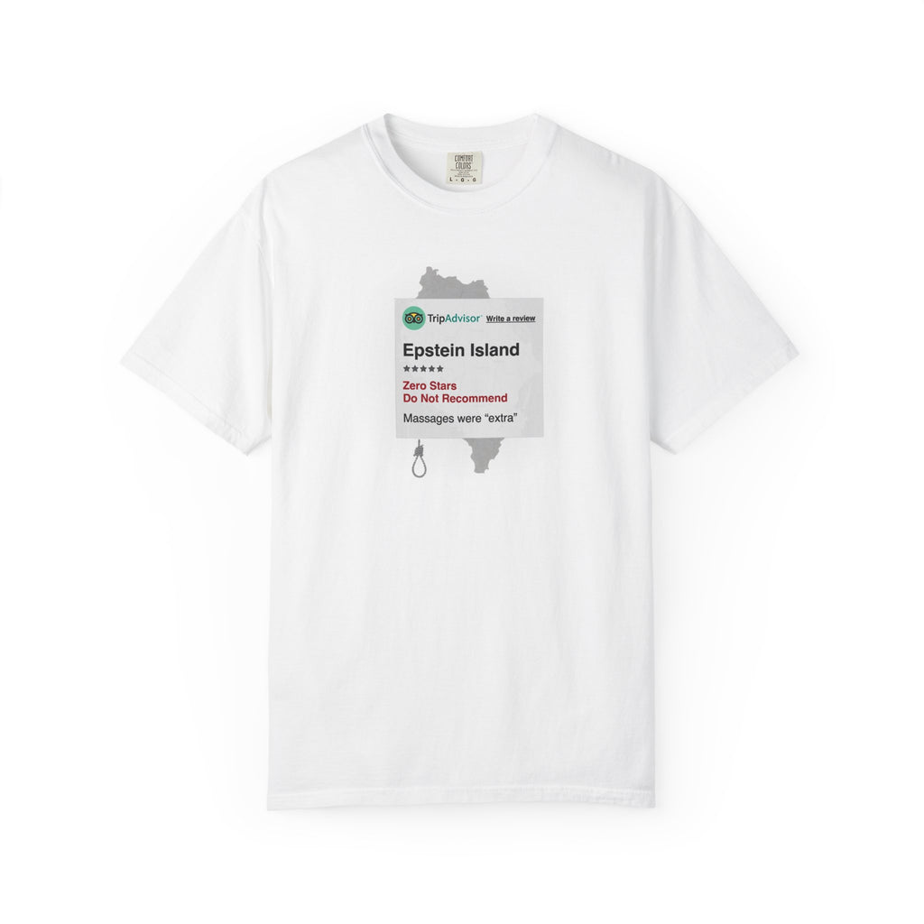Epstein Island One-Star Review T-Shirt | Political Satire Tee