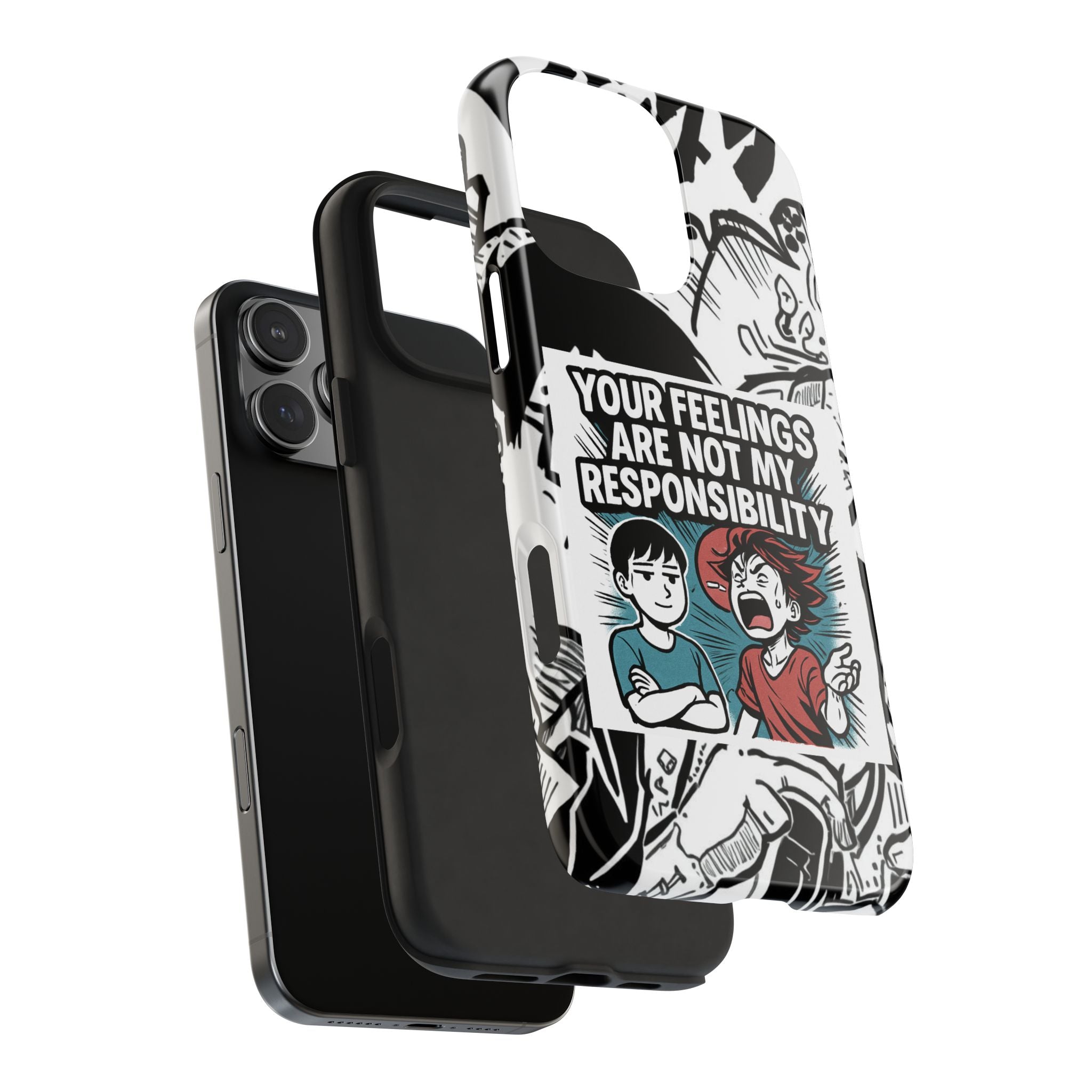 Your Feelings Are Not My Responsibility Phone Case | Funny Conservative Manga Comic iPhone & Samsung Cover