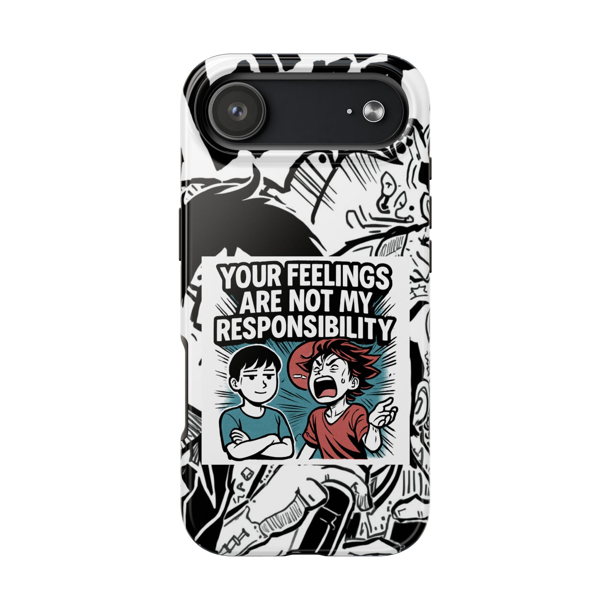 Your Feelings Are Not My Responsibility Phone Case | Funny Conservative Manga Comic iPhone & Samsung Cover