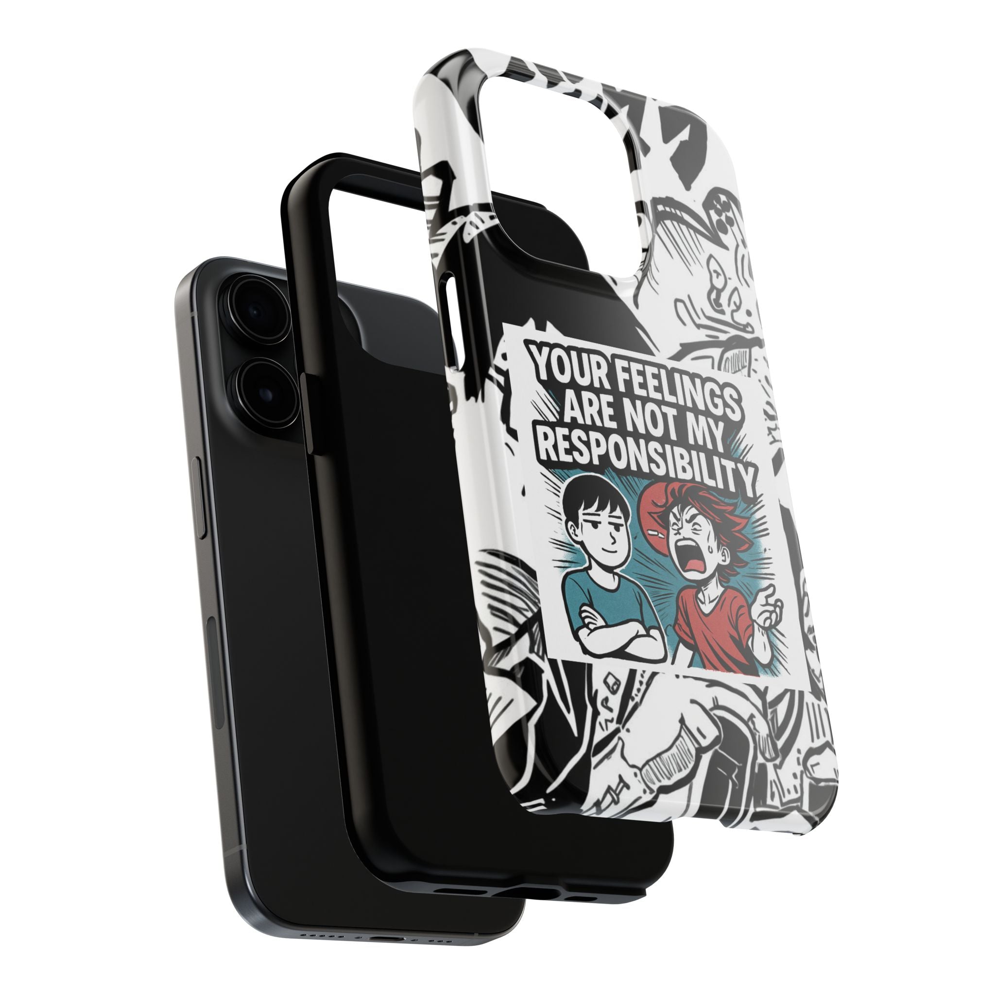 Your Feelings Are Not My Responsibility Phone Case | Funny Conservative Manga Comic iPhone & Samsung Cover