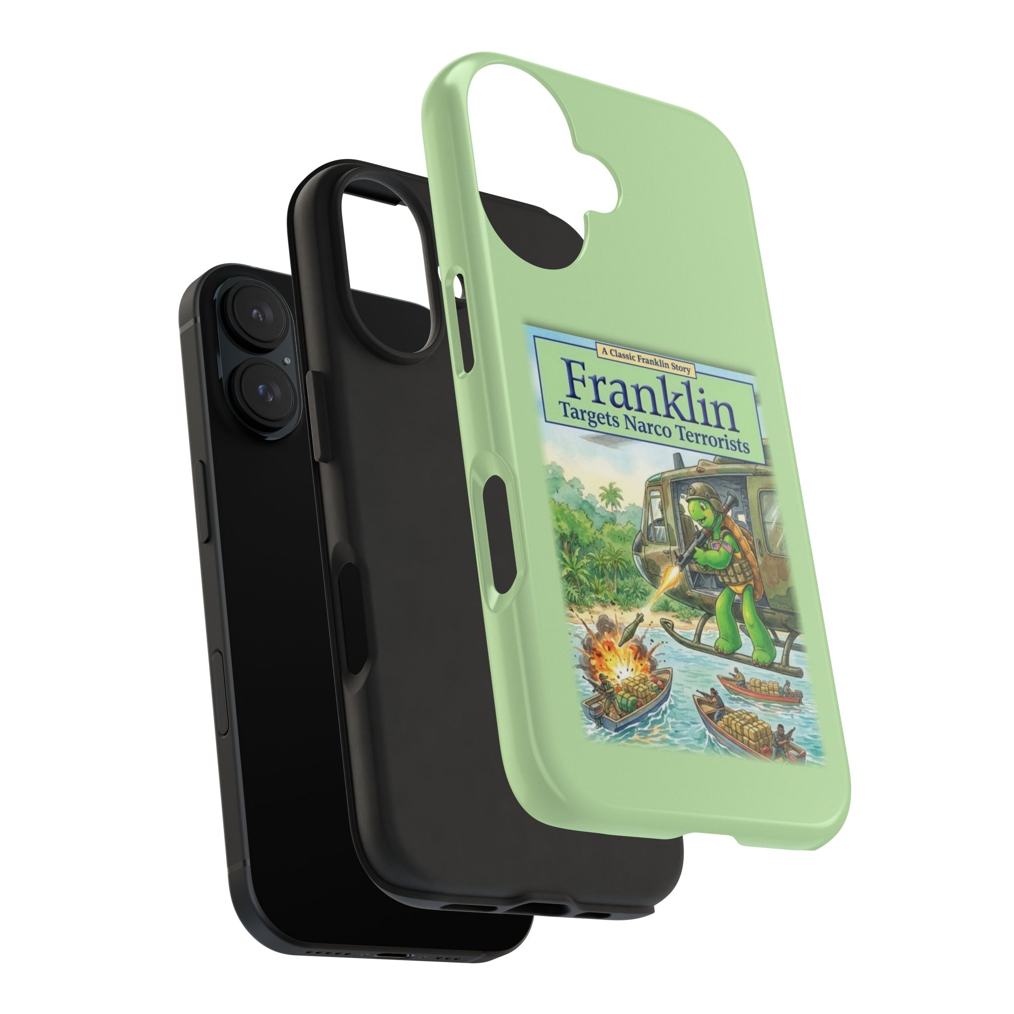 Franklin Targets Narco Terrorists Phone Case | Retro Turtle Graphic iPhone & Samsung Cover