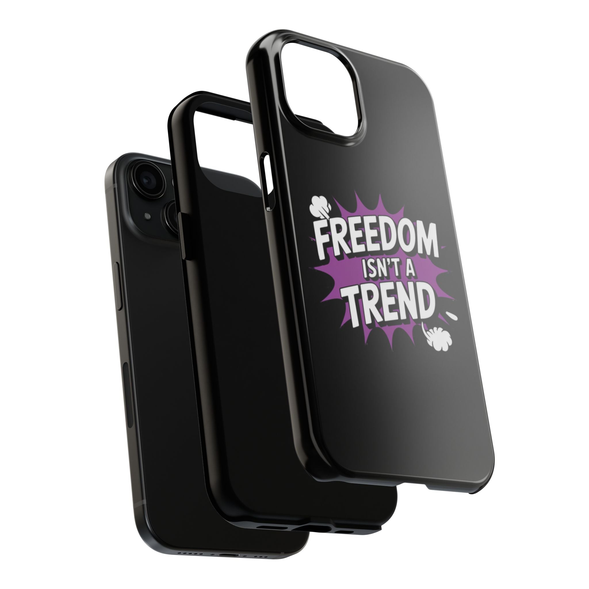 Freedom Isnt a Trend Phone Case | Conservative iPhone & Samsung Cover | Anti-Woke Comic Style Case | Republican Free Speech Accessory