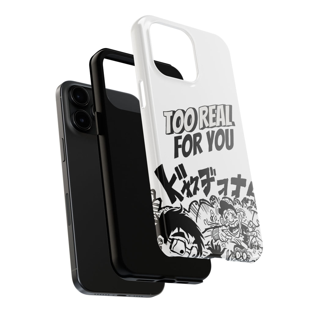 Too Real For You graphic phone case | Manga comic black white iPhone case