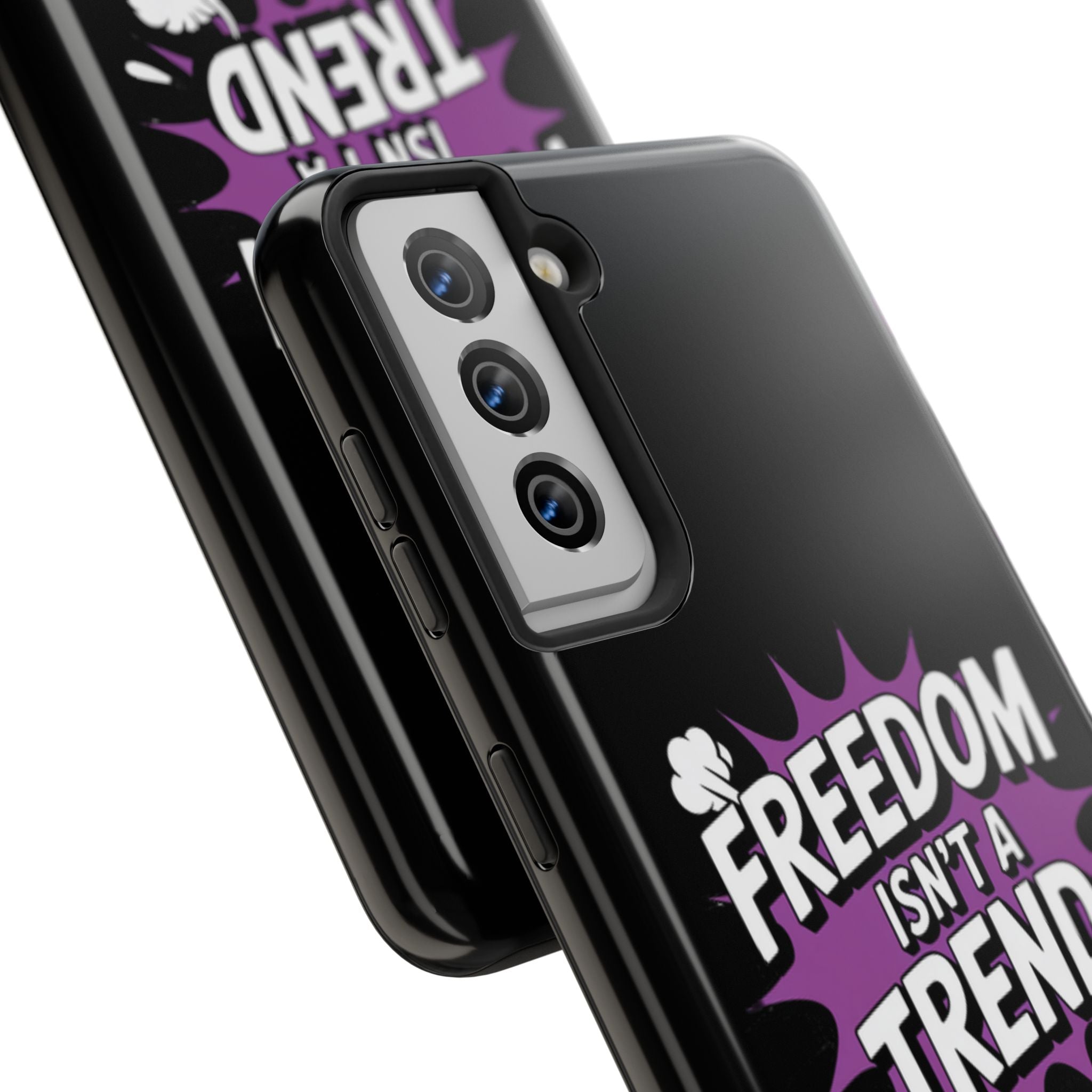 Freedom Isnt a Trend Phone Case | Conservative iPhone & Samsung Cover | Anti-Woke Comic Style Case | Republican Free Speech Accessory