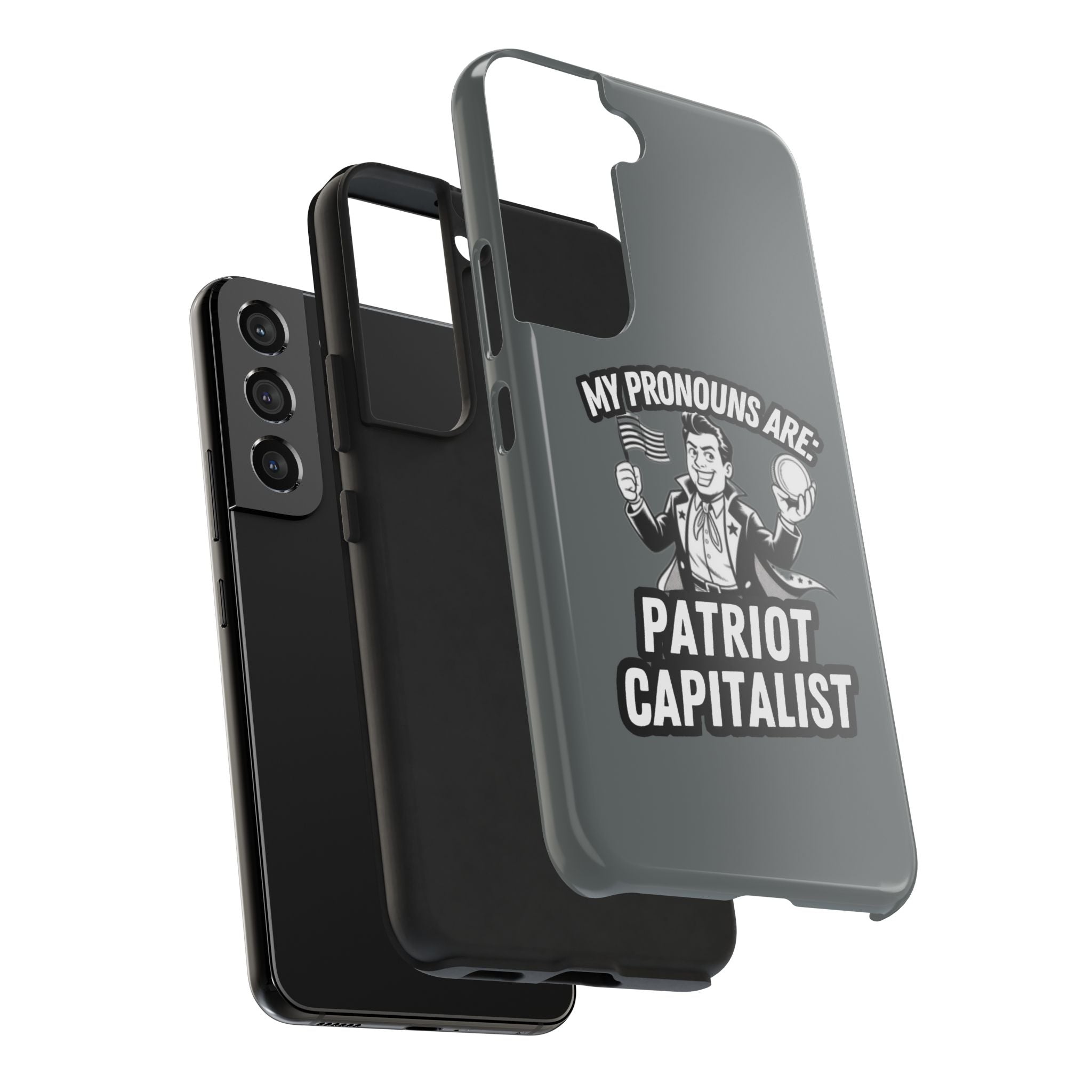 My Pronouns Are Patriot / Capitalist Phone Case | Conservative iPhone & Samsung Cover | Anti-Woke Political Case | Funny Patriot Gift