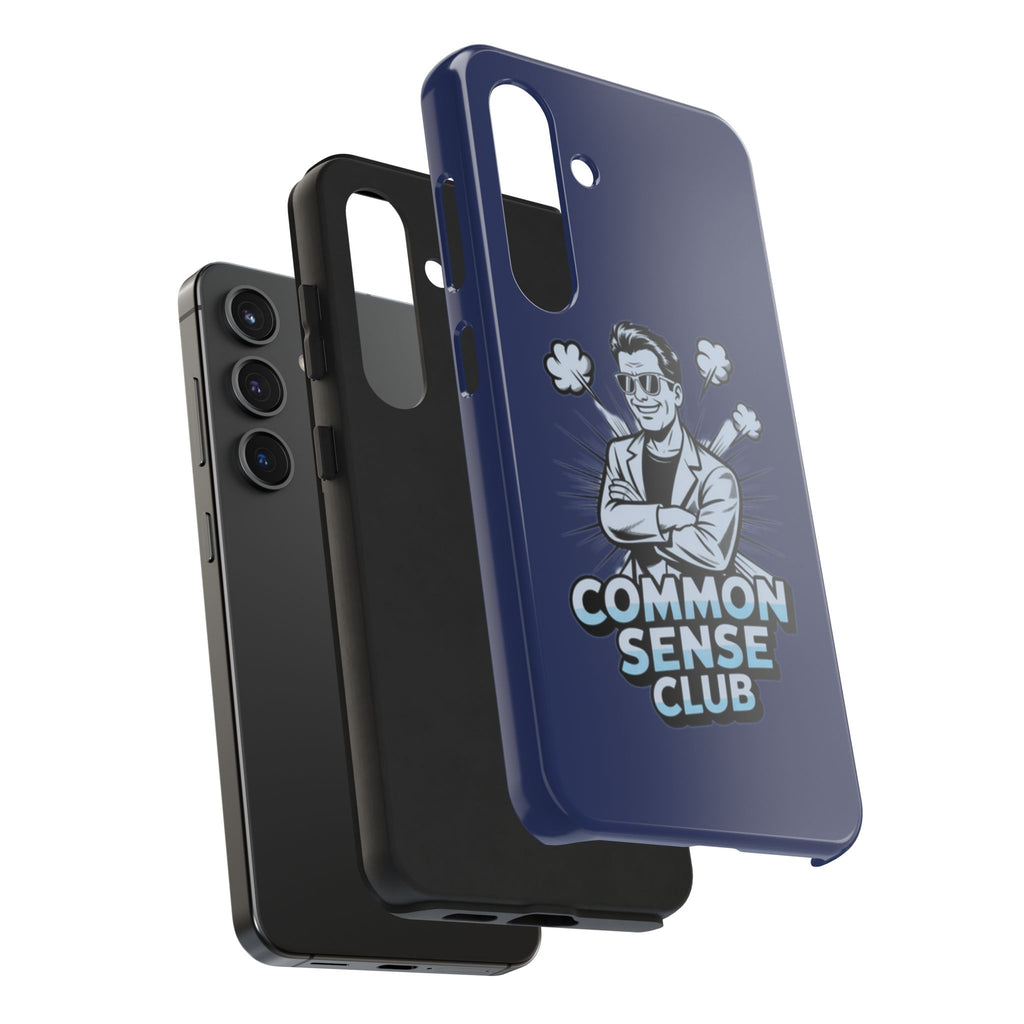 Common Sense Club Phone Case | Funny Conservative iPhone & Samsung Cover | Anti-Woke Retro Illustration Graphic Case