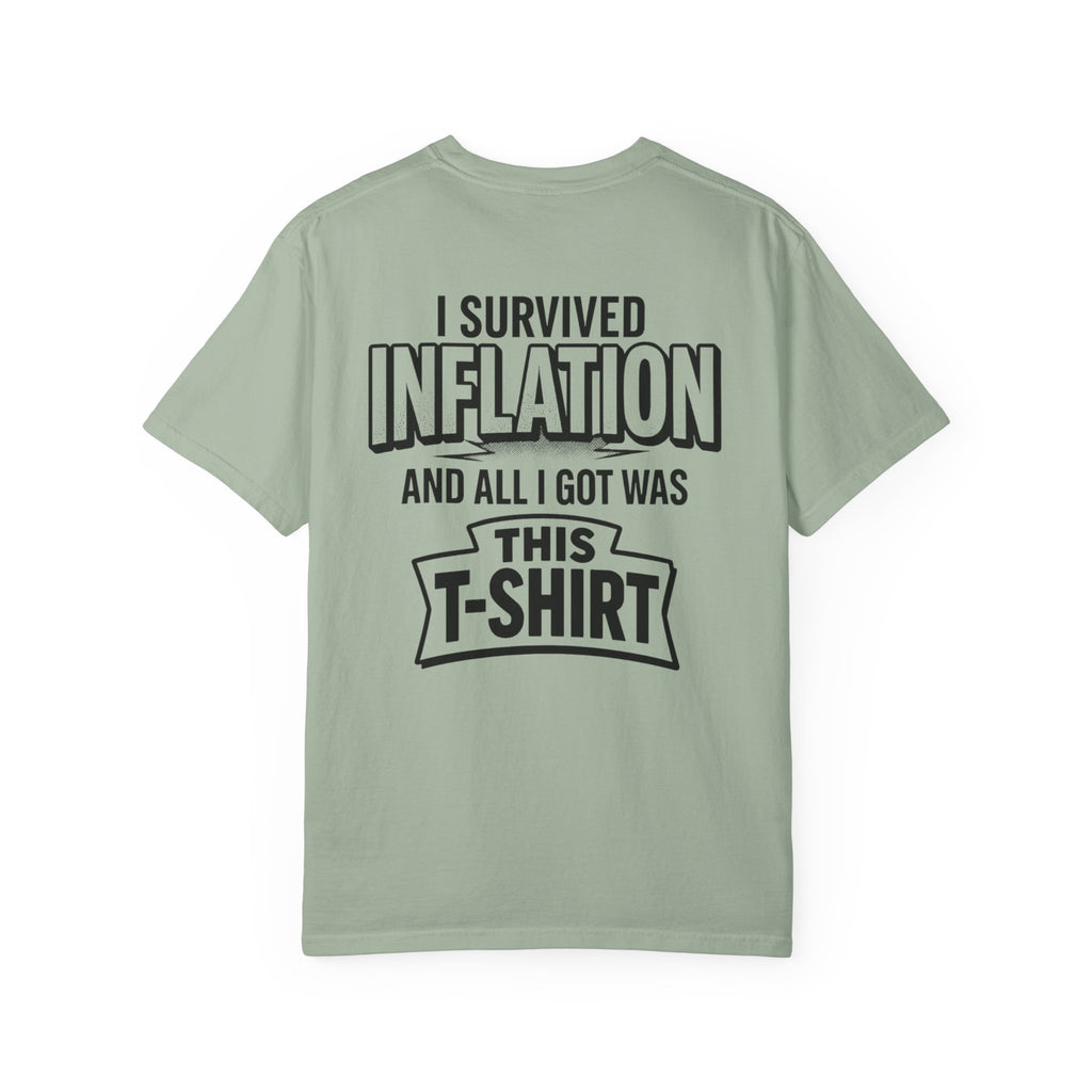 I SURVIVED INFLATION Comfort Colors Tee | Ironic Economic Satire Graphic Shirt
