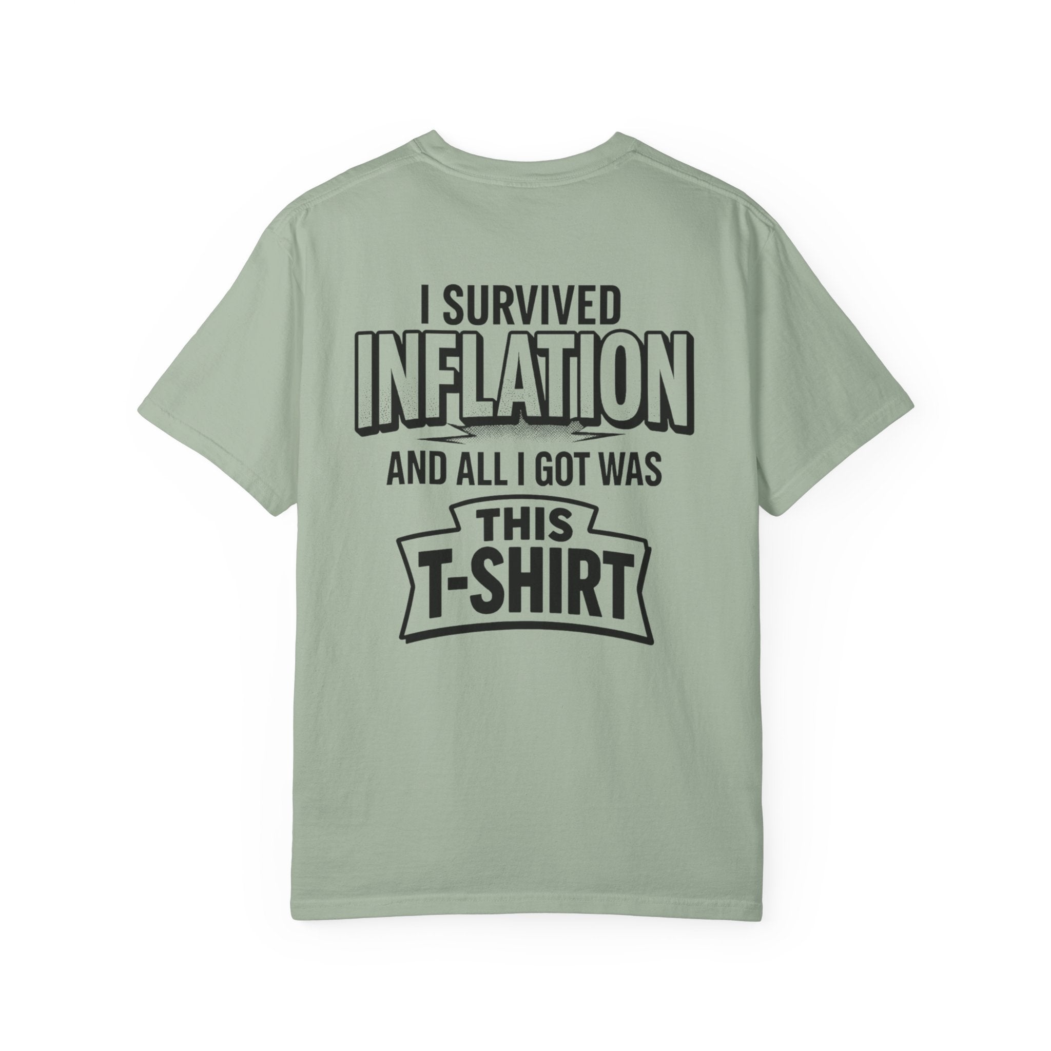 I SURVIVED INFLATION Comfort Colors Tee | Ironic Economic Satire Graphic Shirt