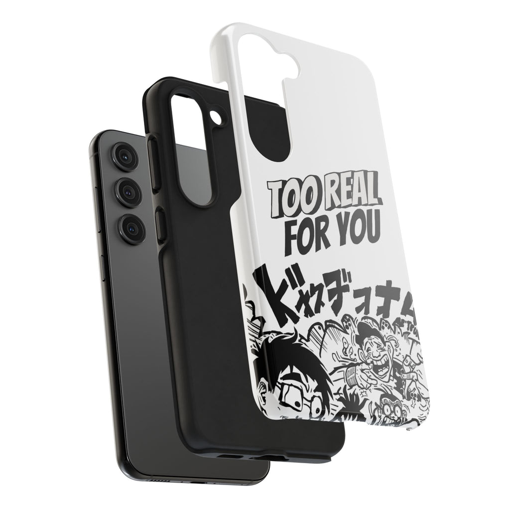 Too Real For You graphic phone case | Manga comic black white iPhone case