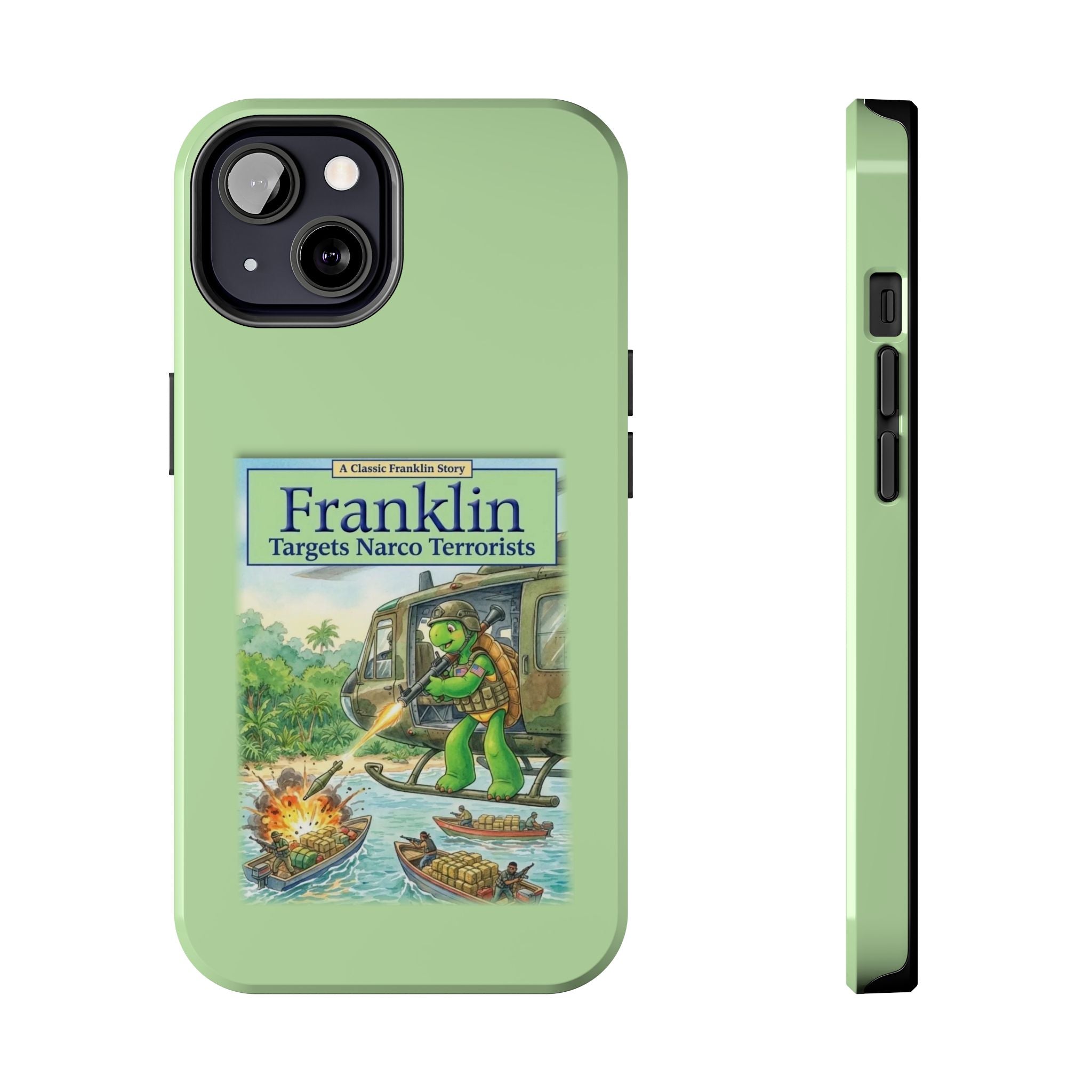 Franklin Targets Narco Terrorists Phone Case | Retro Turtle Graphic iPhone & Samsung Cover