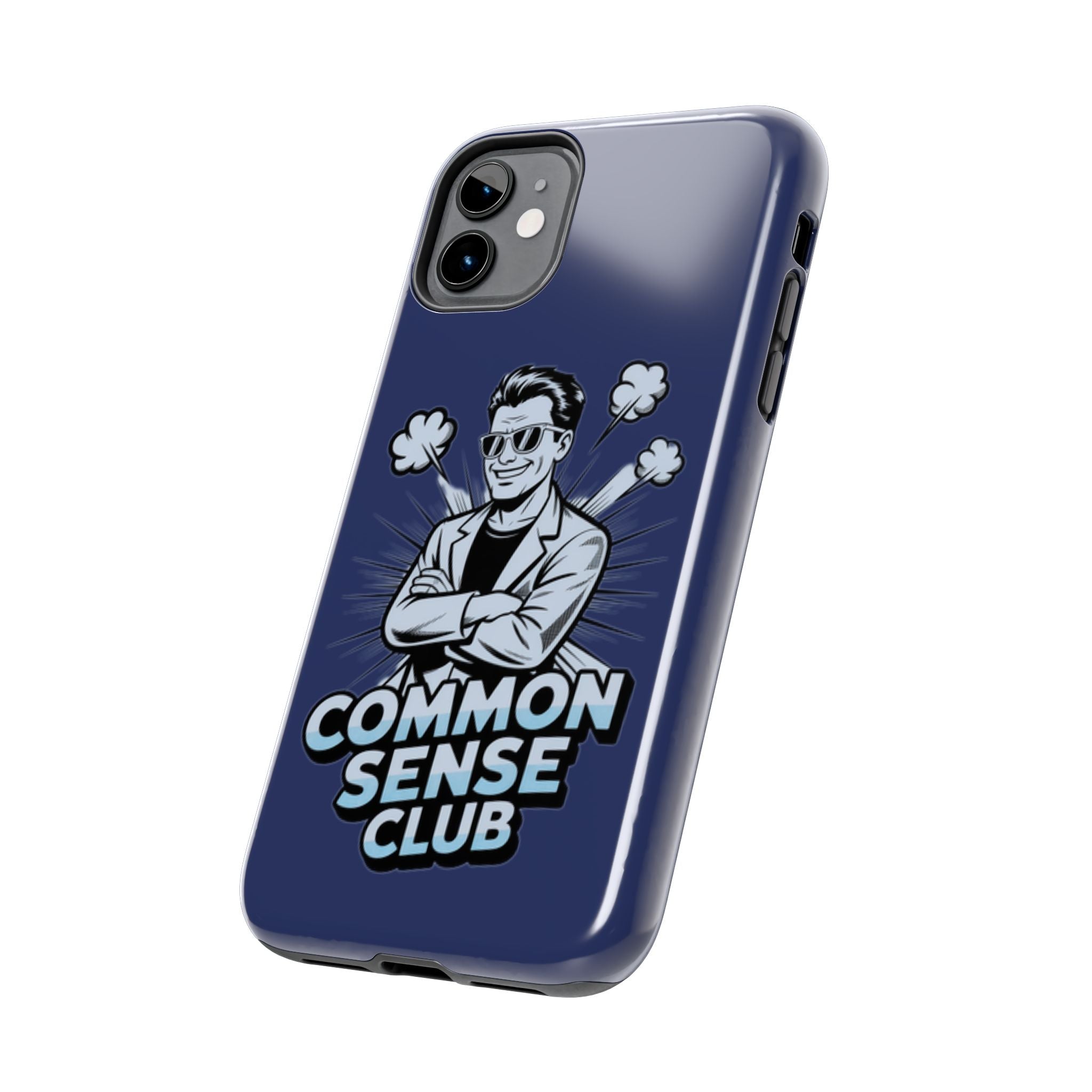 Common Sense Club Phone Case | Funny Conservative iPhone & Samsung Cover | Anti-Woke Retro Illustration Graphic Case