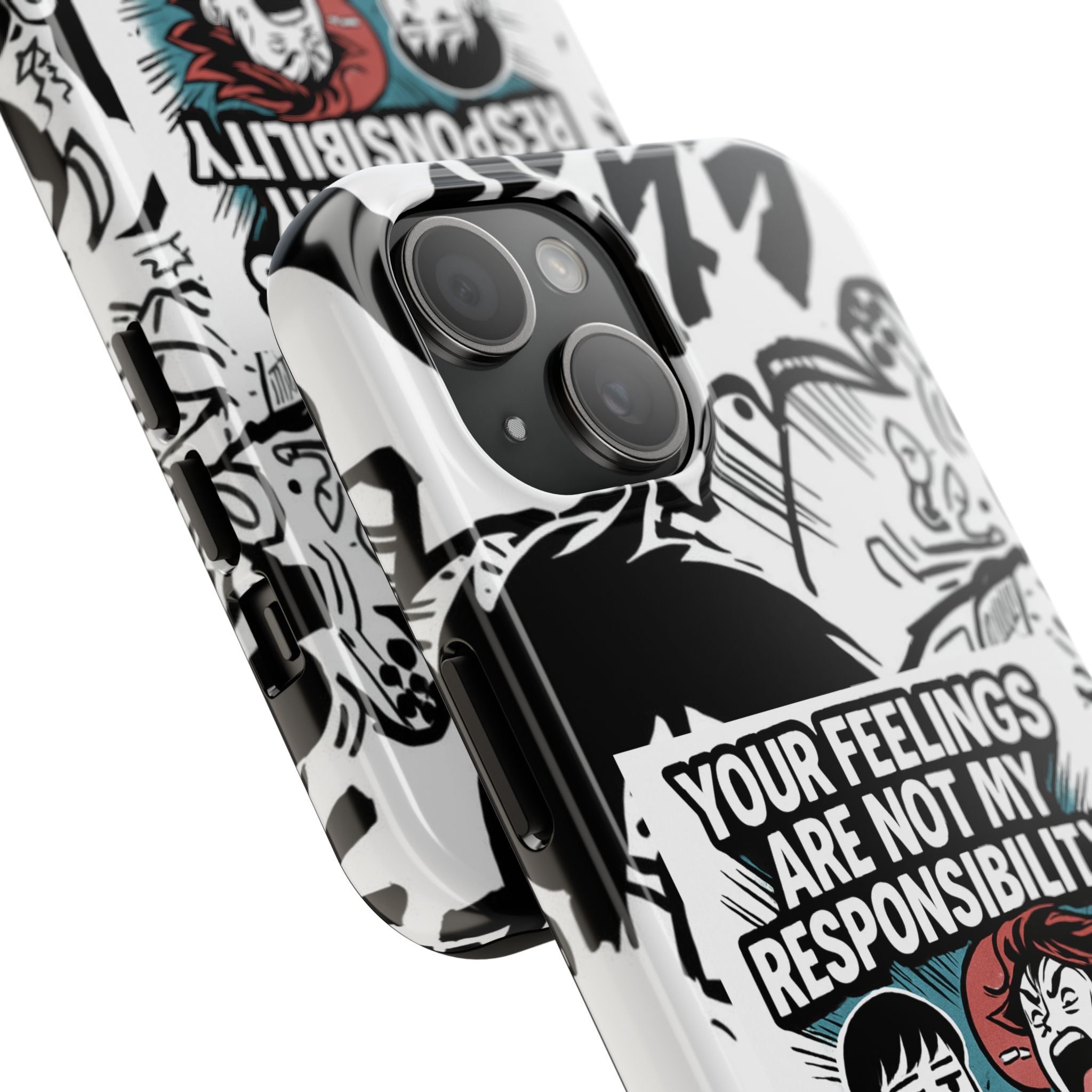 Your Feelings Are Not My Responsibility Phone Case | Funny Conservative Manga Comic iPhone & Samsung Cover