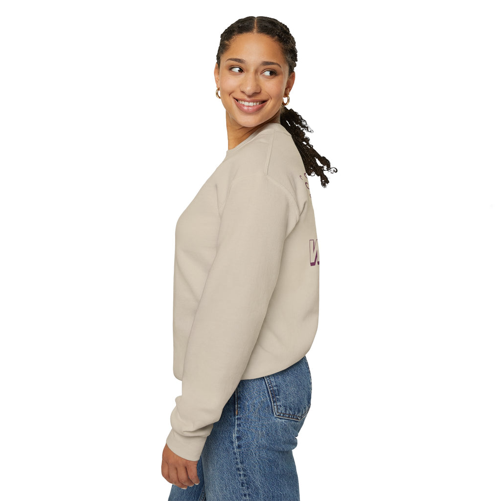 Its OK To Be White Crewneck Sweatshirt | Retro Back Graphic | Unisex Statement Pullover