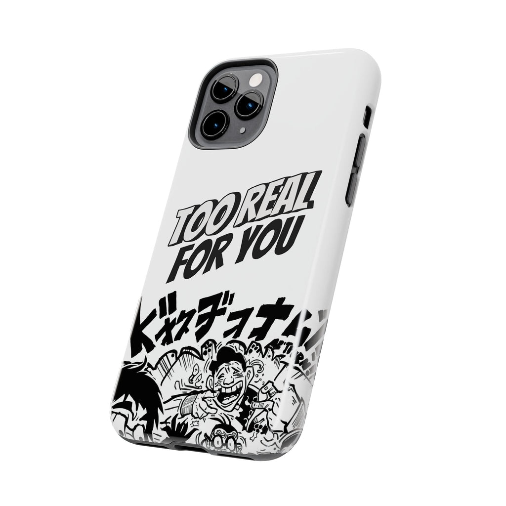Too Real For You graphic phone case | Manga comic black white iPhone case