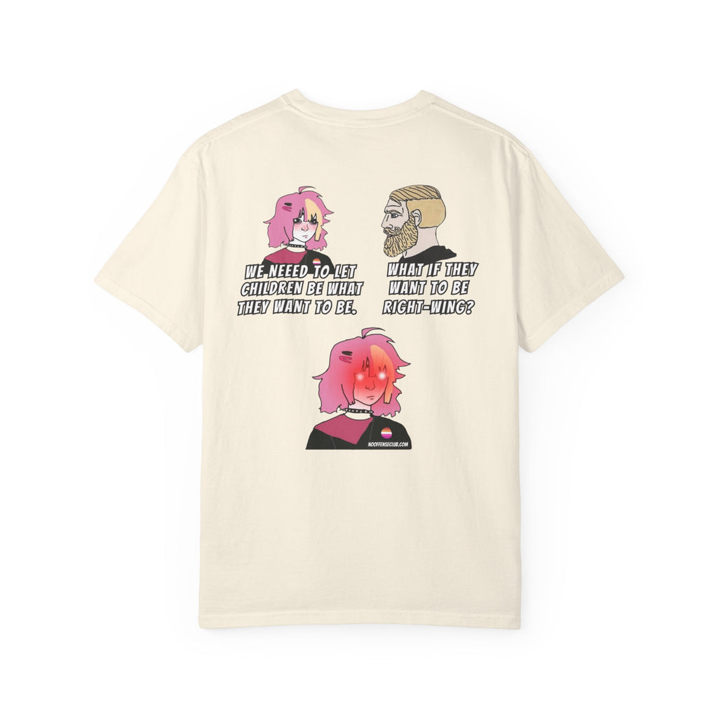 Pink-Haired Anime Panel Shirt |T-Shirt, Comic Art Back Print