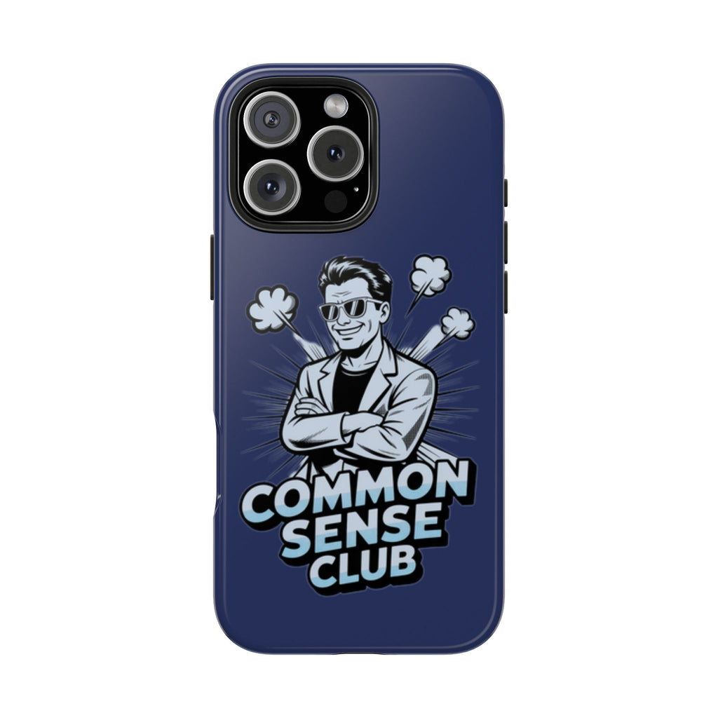 Common Sense Club Phone Case | Funny Conservative iPhone & Samsung Cover | Anti-Woke Retro Illustration Graphic Case