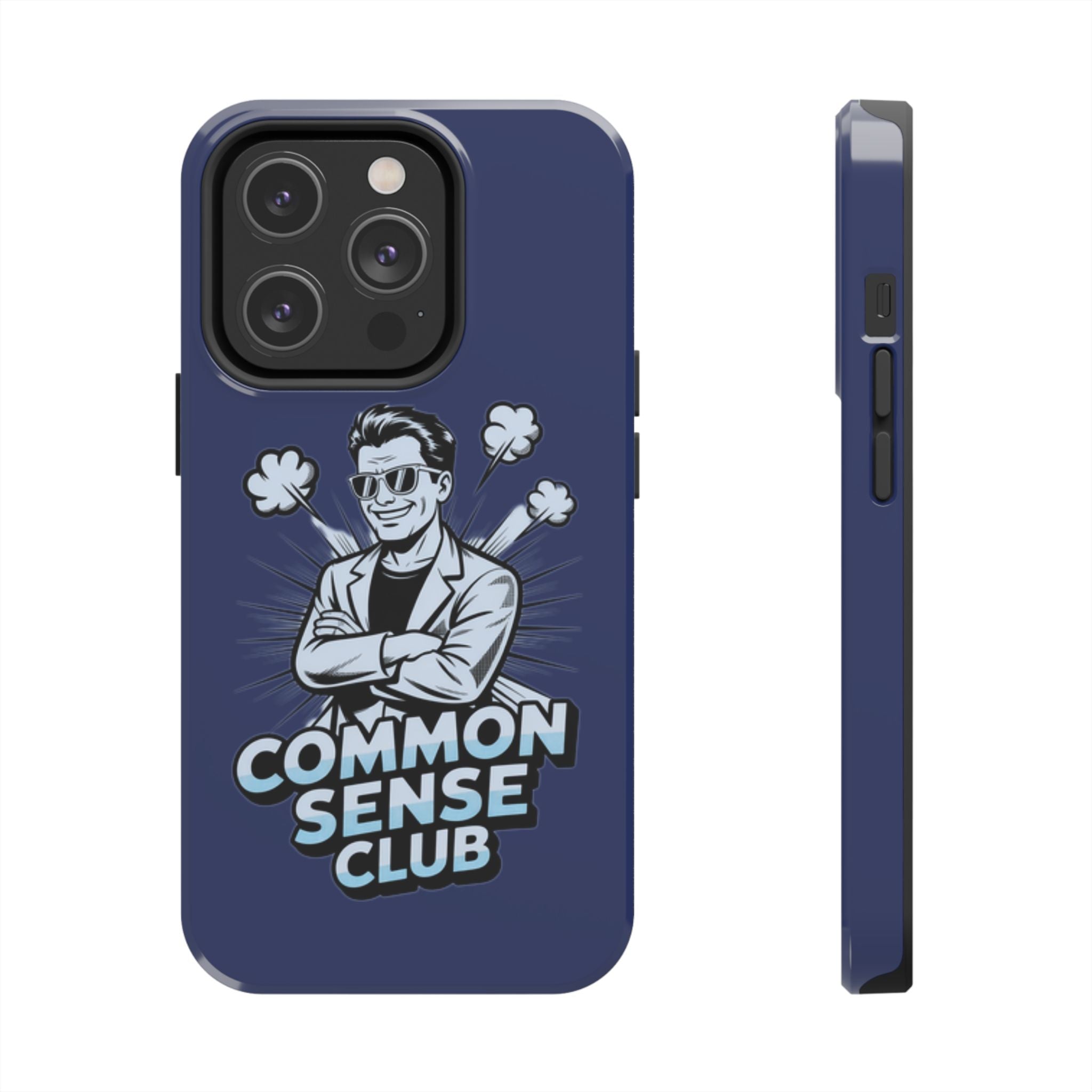Common Sense Club Phone Case | Funny Conservative iPhone & Samsung Cover | Anti-Woke Retro Illustration Graphic Case