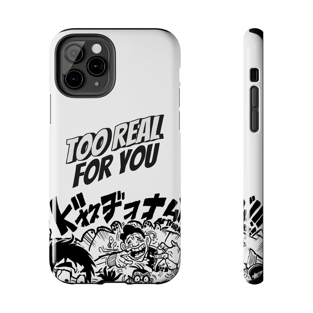 Too Real For You graphic phone case | Manga comic black white iPhone case