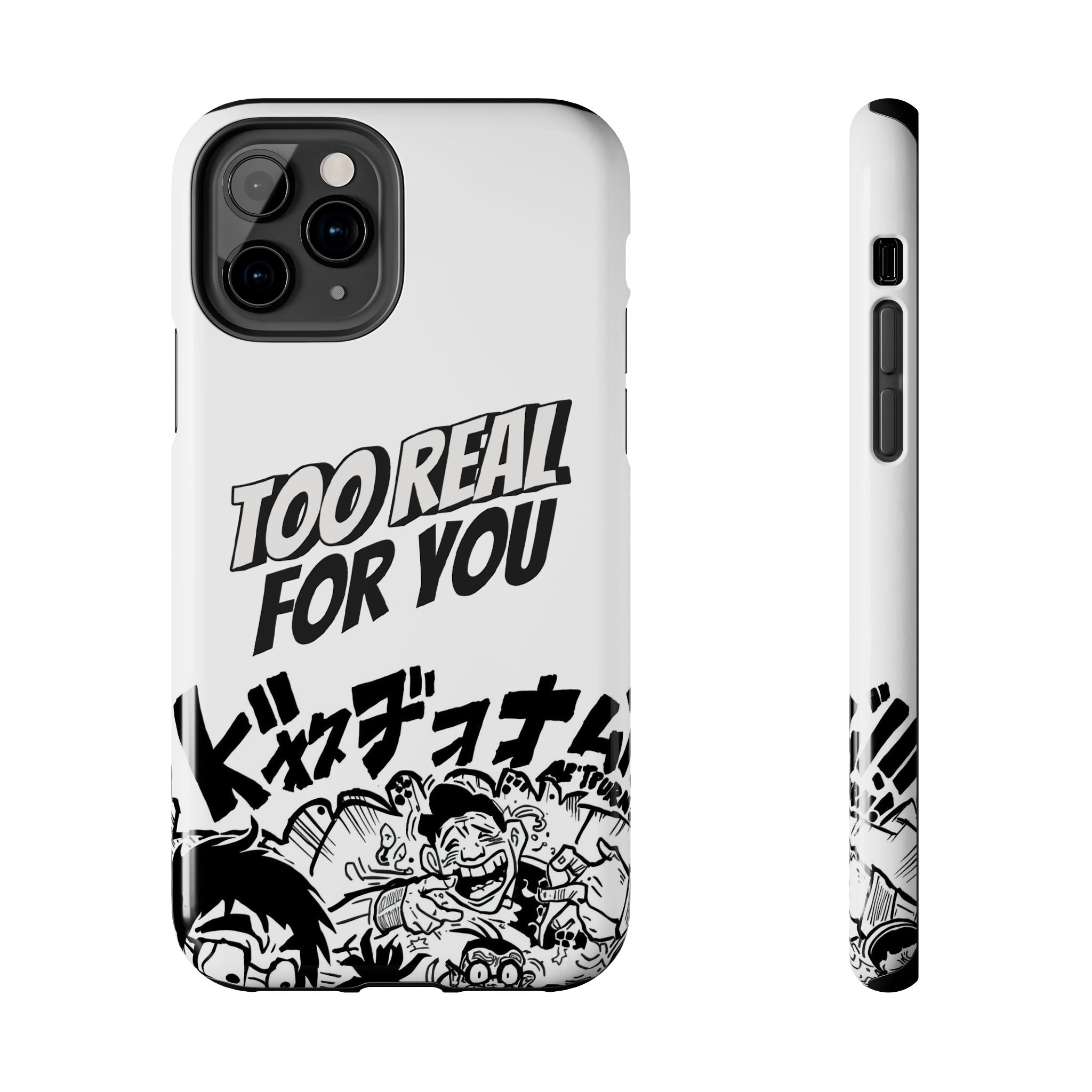 Too Real For You graphic phone case | Manga comic black white iPhone case