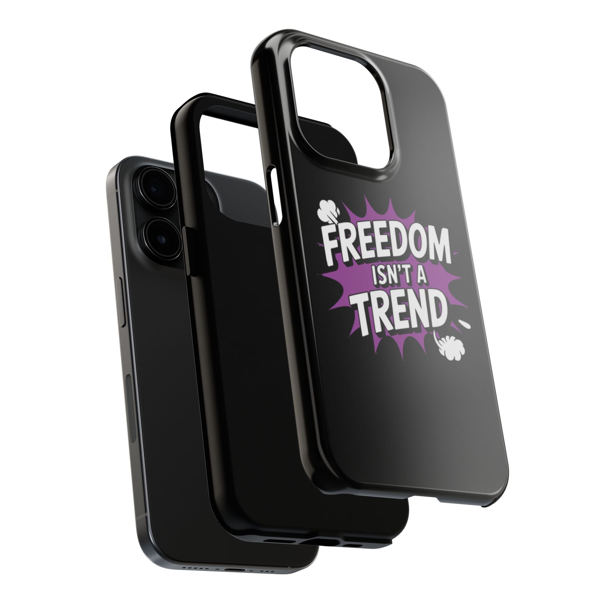 Freedom Isnt a Trend Phone Case | Conservative iPhone & Samsung Cover | Anti-Woke Comic Style Case | Republican Free Speech Accessory