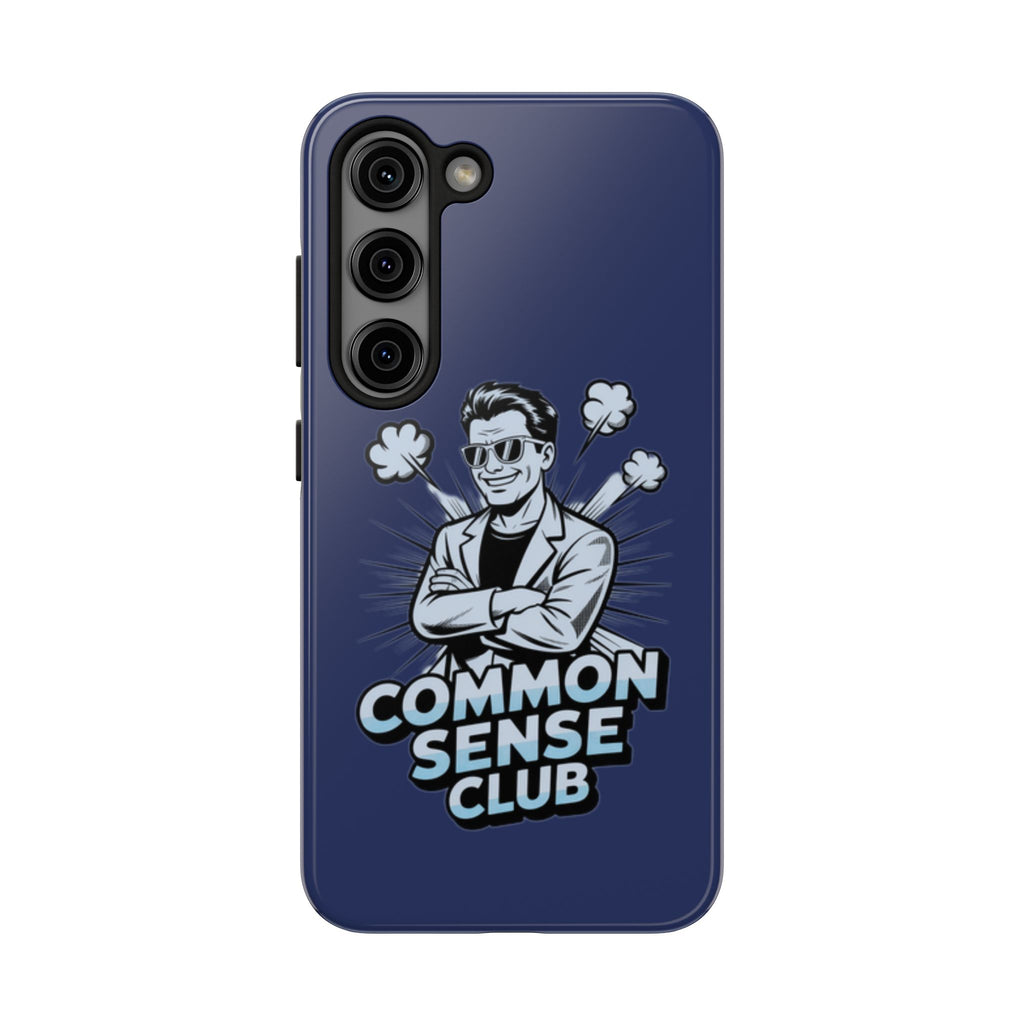 Common Sense Club Phone Case | Funny Conservative iPhone & Samsung Cover | Anti-Woke Retro Illustration Graphic Case