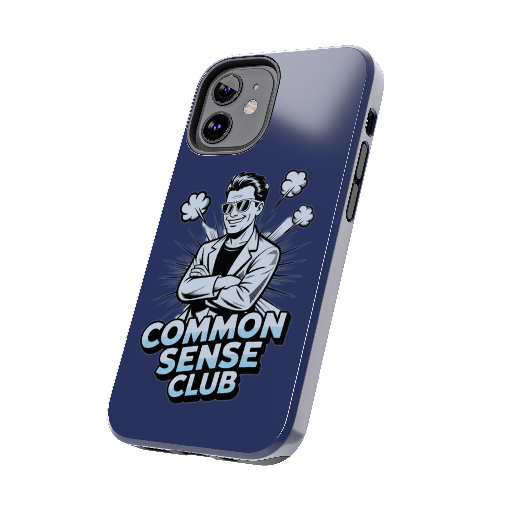 Common Sense Club Phone Case | Funny Conservative iPhone & Samsung Cover | Anti-Woke Retro Illustration Graphic Case