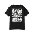 FACT > FEELINGS Graphic T-Shirt | Logic & Satire Streetwear Tee | No Offense Club