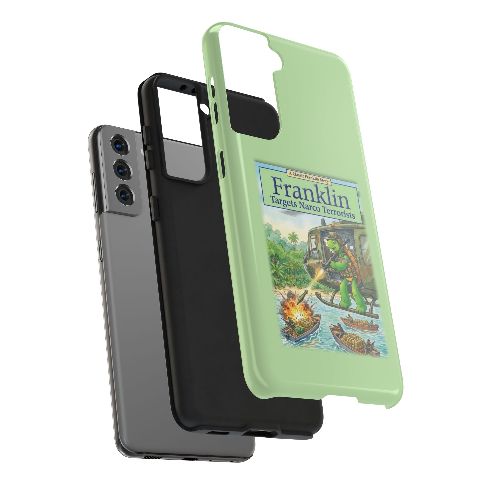 Franklin Targets Narco Terrorists Phone Case | Retro Turtle Graphic iPhone & Samsung Cover