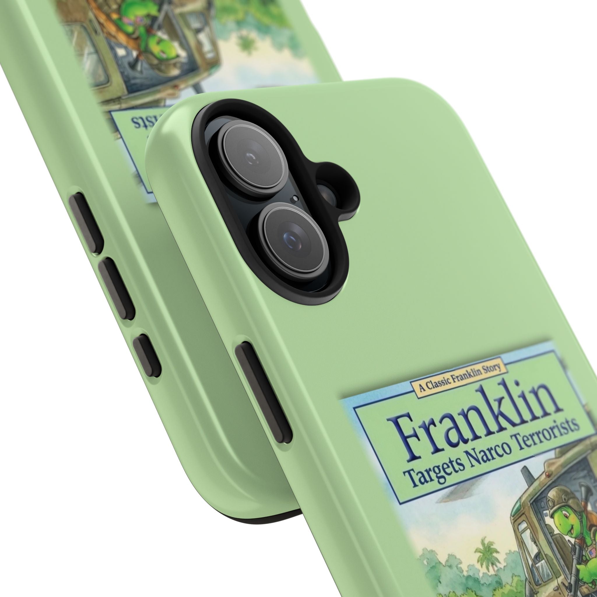 Franklin Targets Narco Terrorists Phone Case | Retro Turtle Graphic iPhone & Samsung Cover