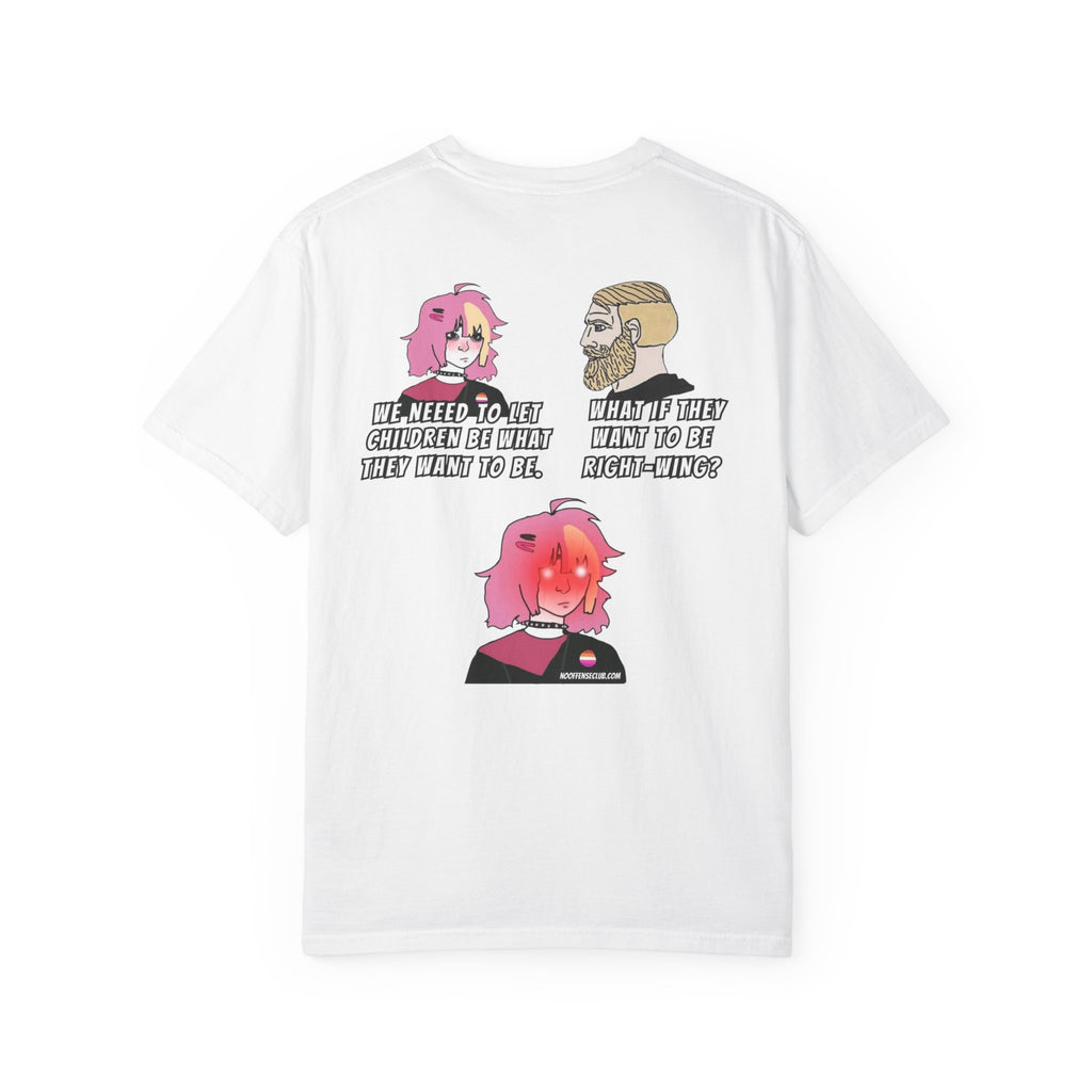 Pink-Haired Anime Panel Shirt |T-Shirt, Comic Art Back Print