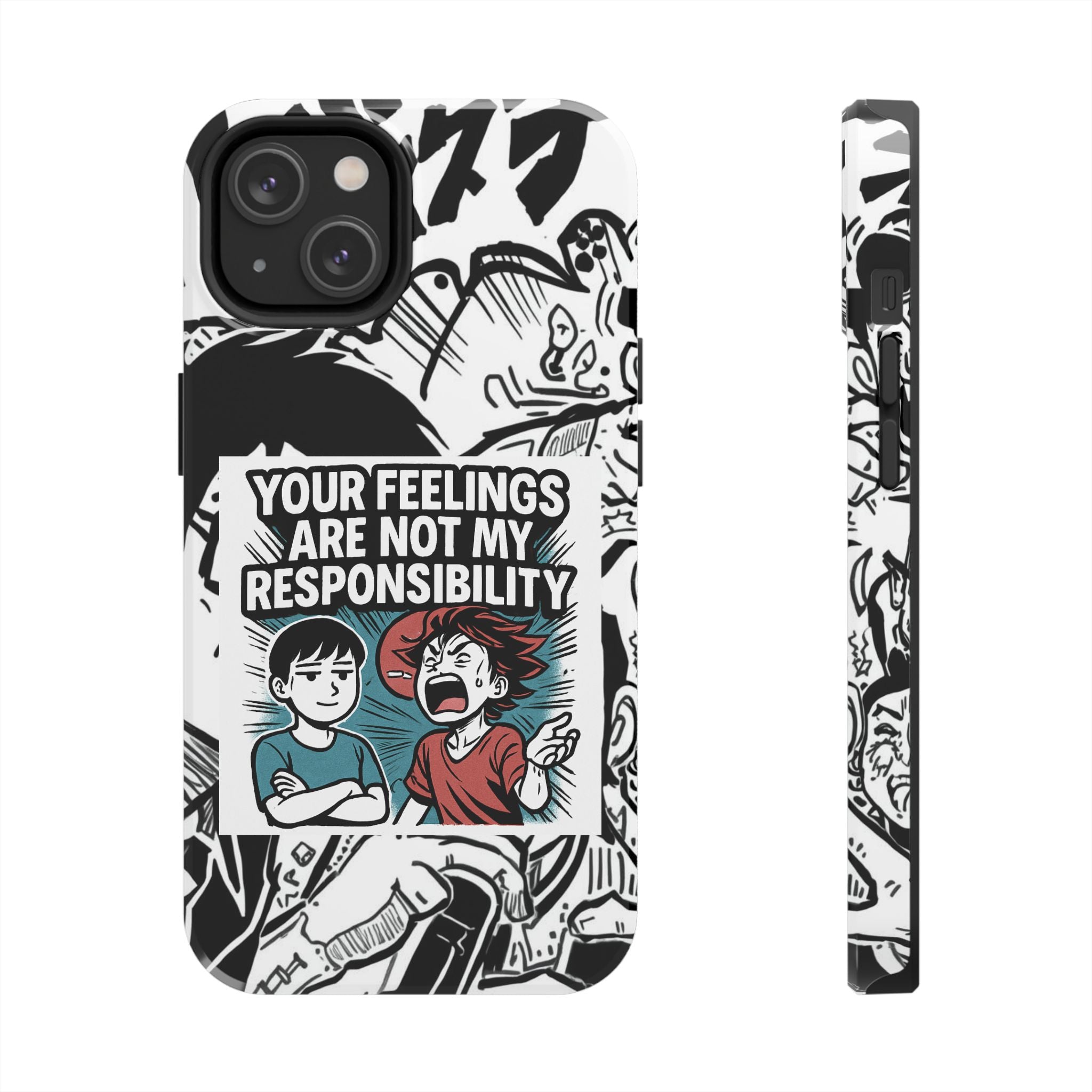 Your Feelings Are Not My Responsibility Phone Case | Funny Conservative Manga Comic iPhone & Samsung Cover