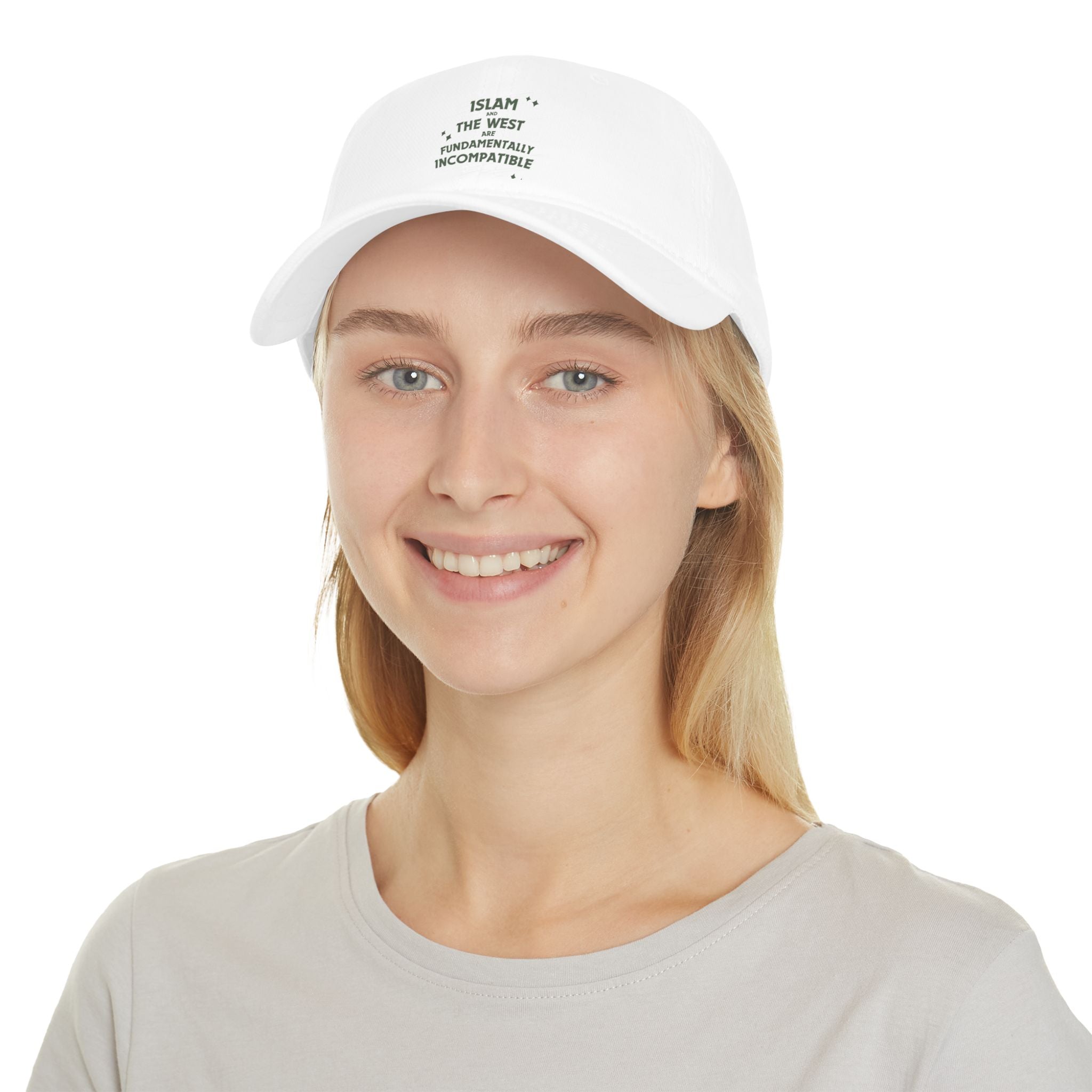 Islam and The West Fundamentally Incompatible Low-Profile Cotton Twill Baseball Cap | Minimal Embroidered Statement Hat