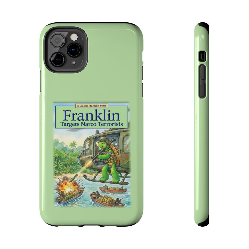 Franklin Targets Narco Terrorists Phone Case | Retro Turtle Graphic iPhone & Samsung Cover