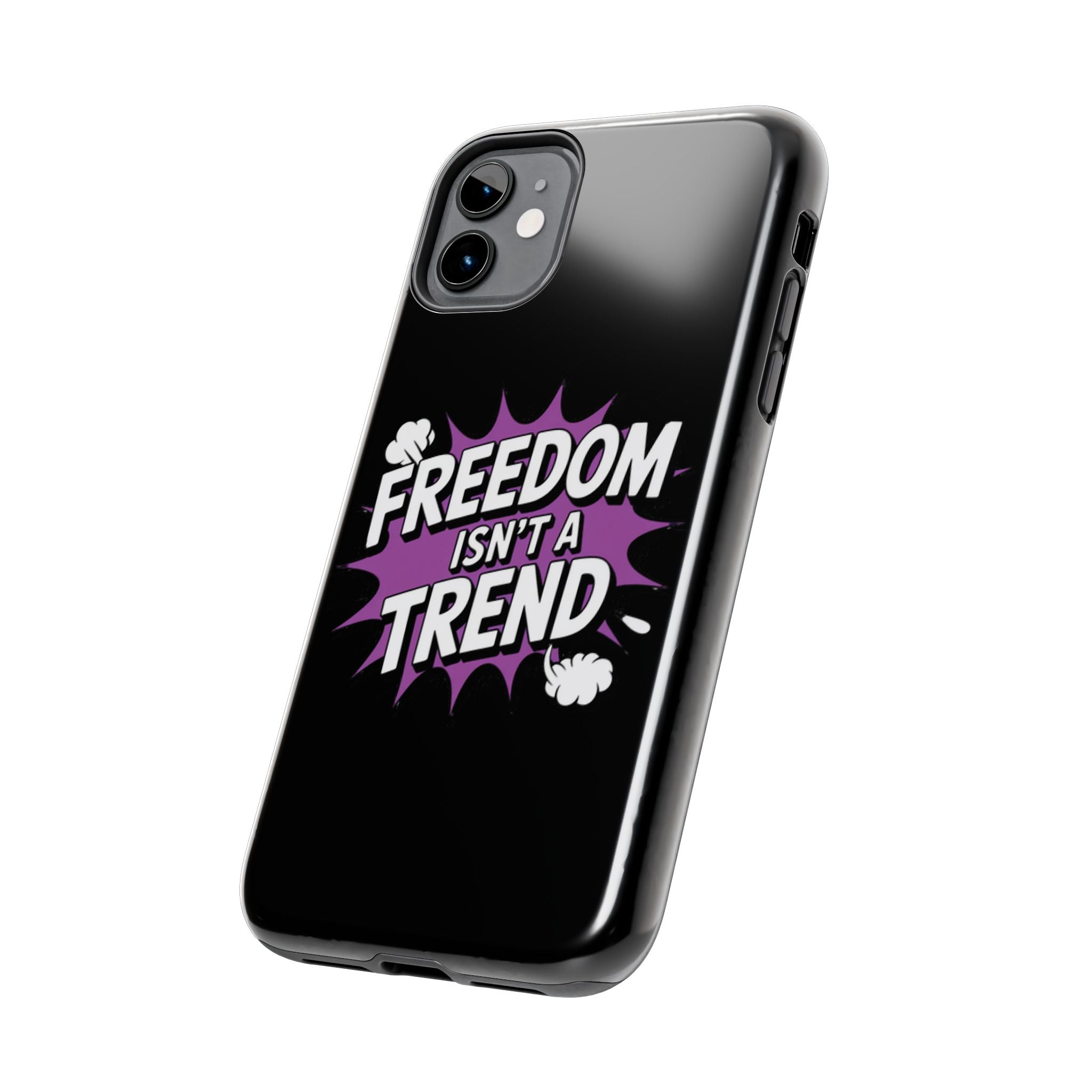 Freedom Isnt a Trend Phone Case | Conservative iPhone & Samsung Cover | Anti-Woke Comic Style Case | Republican Free Speech Accessory