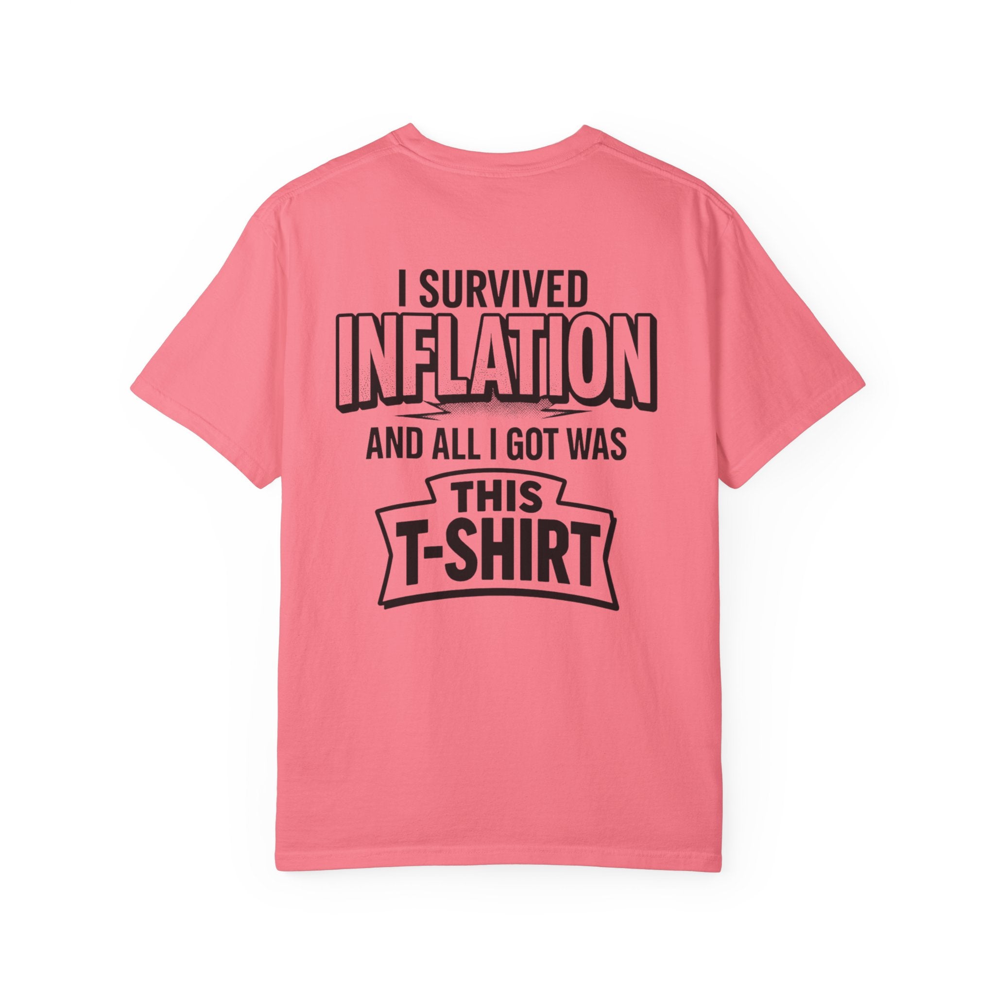 I SURVIVED INFLATION Comfort Colors Tee | Ironic Economic Satire Graphic Shirt