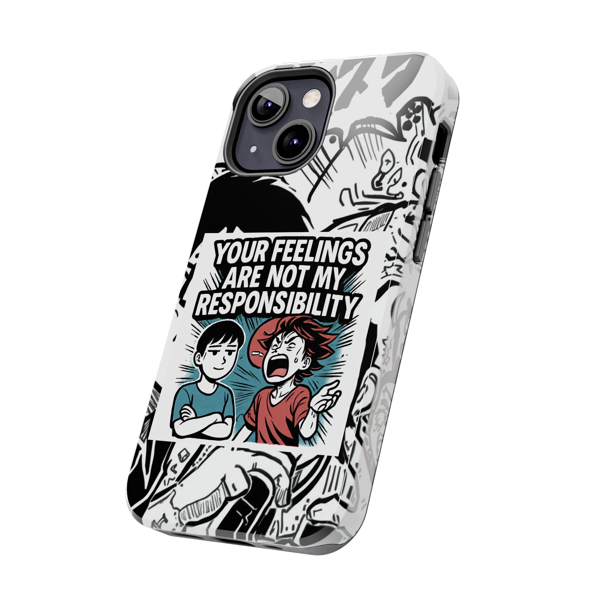 Your Feelings Are Not My Responsibility Phone Case | Funny Conservative Manga Comic iPhone & Samsung Cover