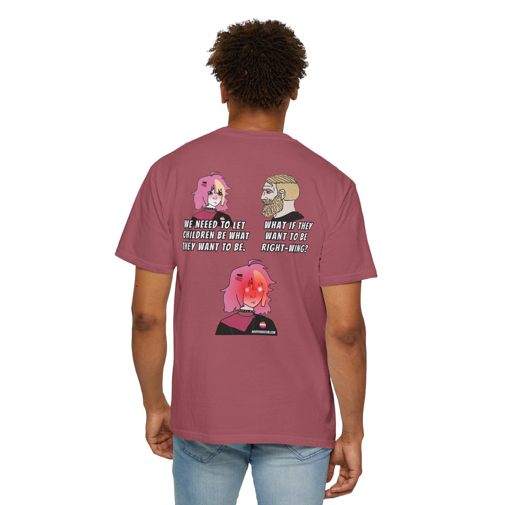 Pink-Haired Anime Panel Shirt |T-Shirt, Comic Art Back Print