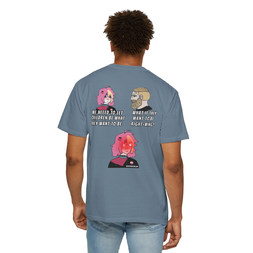 Pink-Haired Anime Panel Shirt |T-Shirt, Comic Art Back Print
