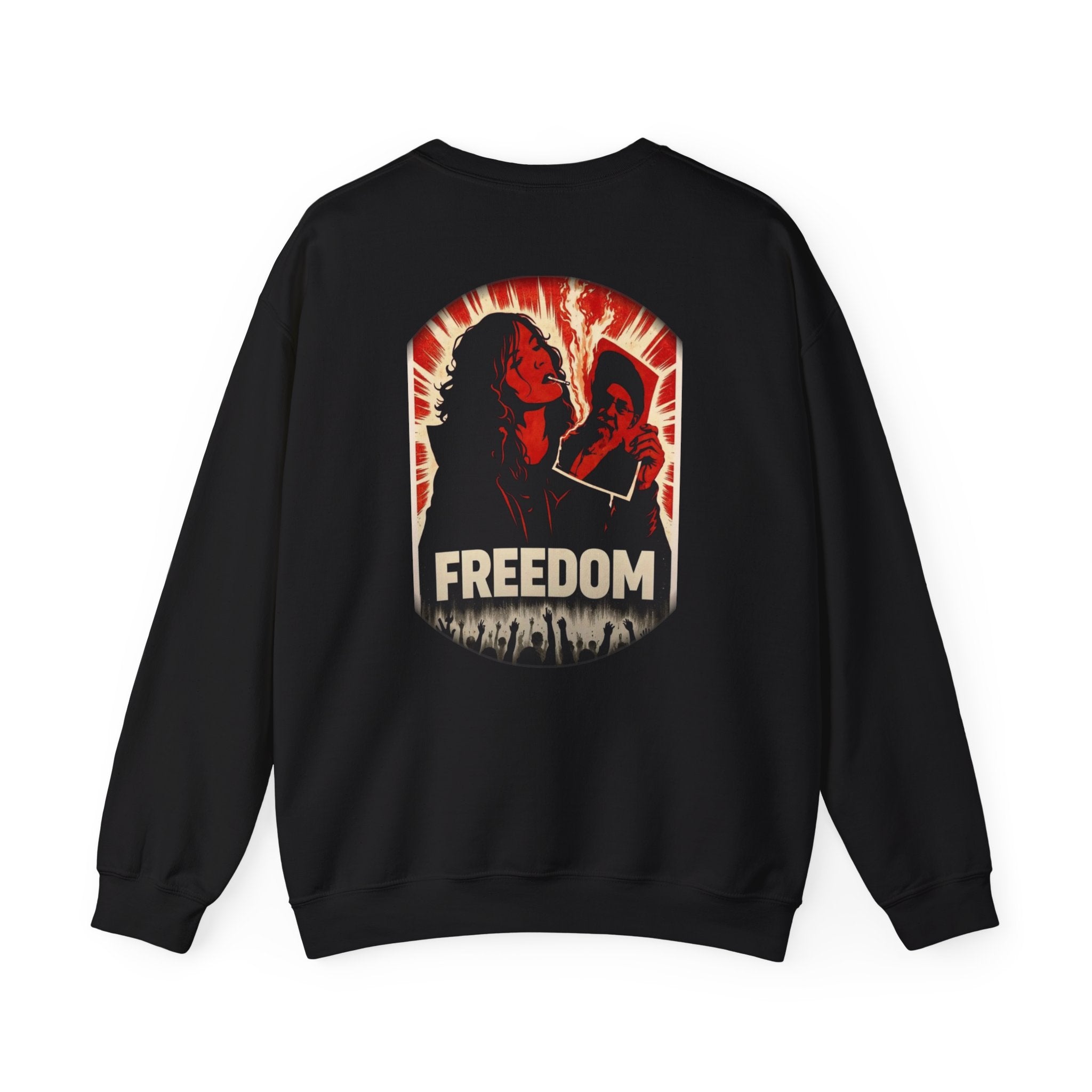 Women Life Freedom Iran Protest FREEDOM Crewneck Sweatshirt | Activist Apparel