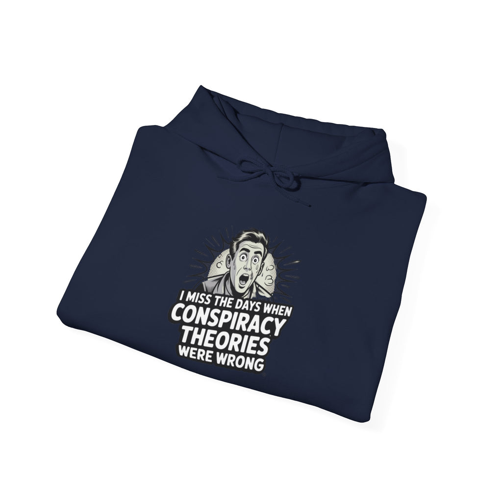 I Miss the Days When Conspiracy Theories Were Wrong Hoodie | Retro Comic Graphic Pullover