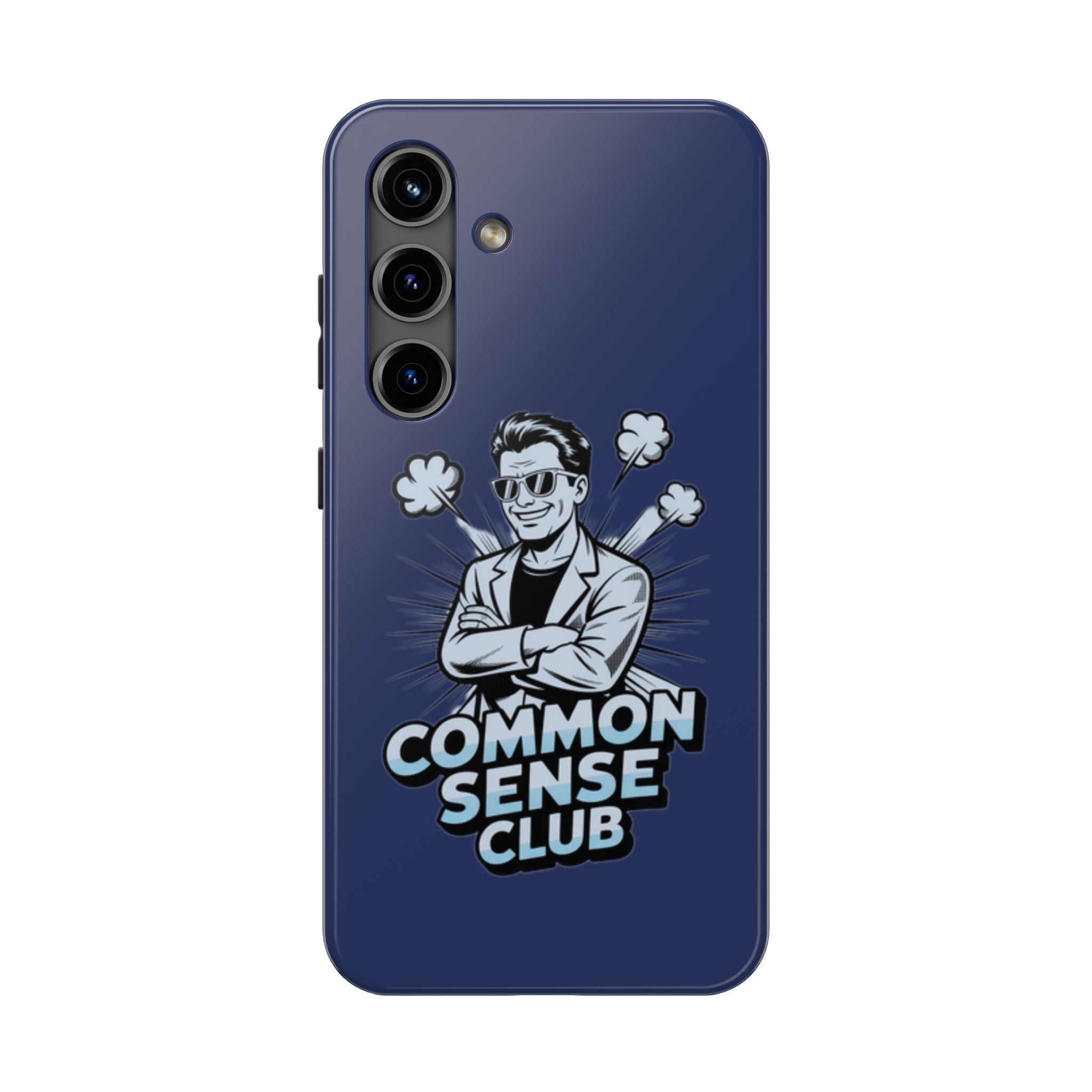 Common Sense Club Phone Case | Funny Conservative iPhone & Samsung Cover | Anti-Woke Retro Illustration Graphic Case