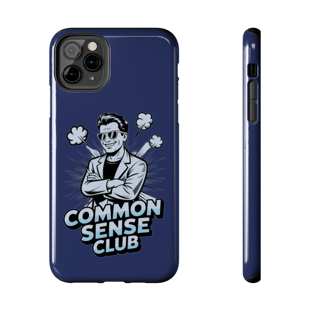 Common Sense Club Phone Case | Funny Conservative iPhone & Samsung Cover | Anti-Woke Retro Illustration Graphic Case